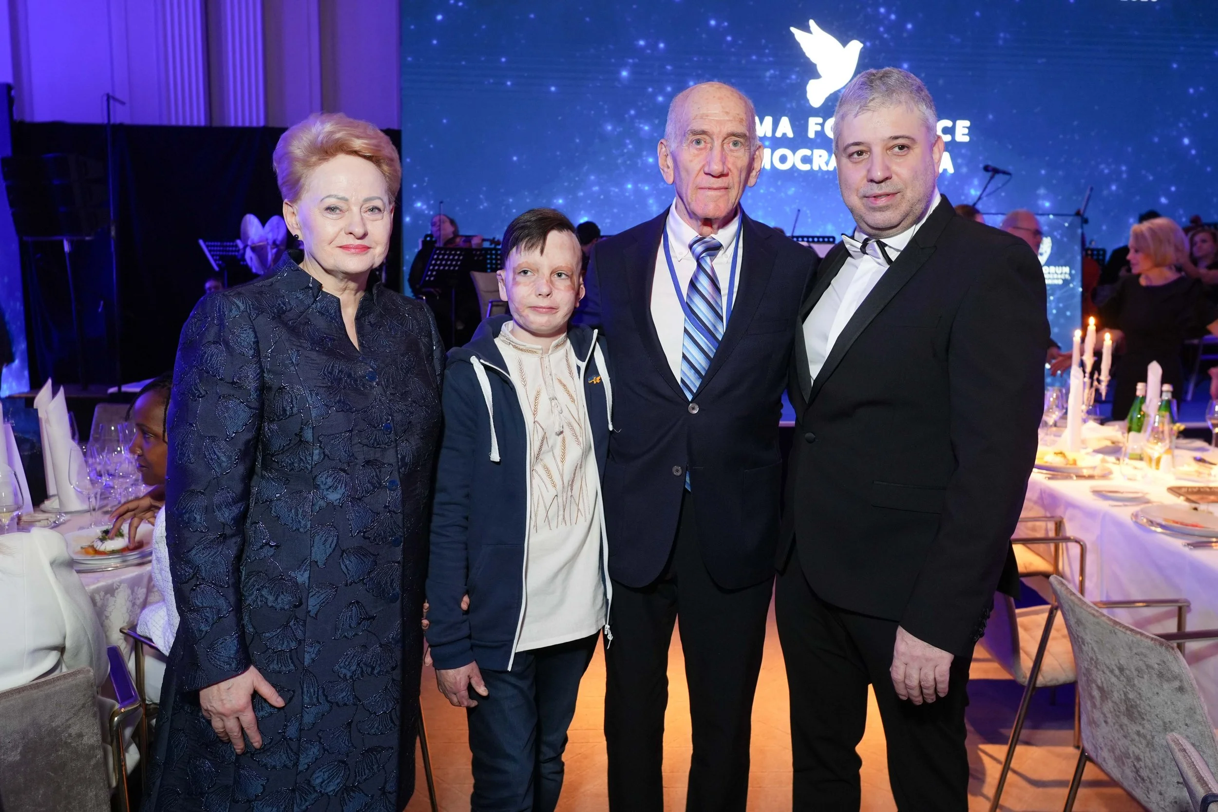 Dalia Grybauskaitė former president of Lithuania with Roman and Ehud Olmert former prime minister of Israel (02).jpg