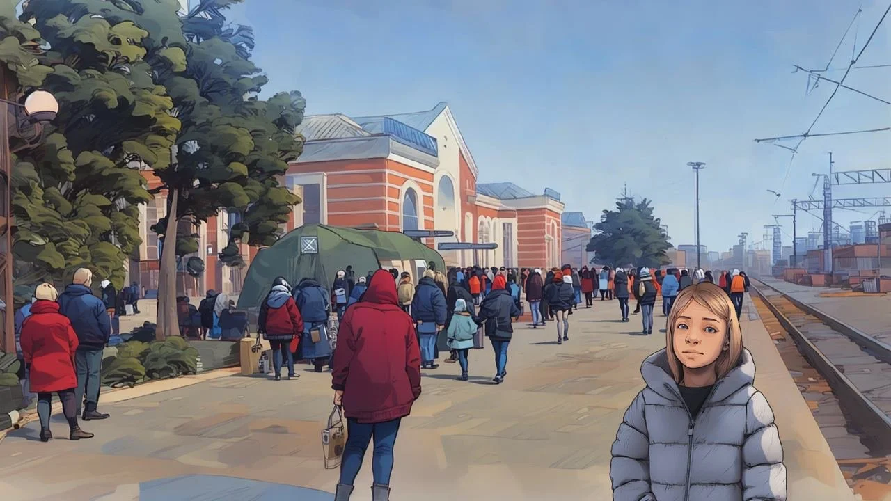 Yana at the Railway station animated .jpg