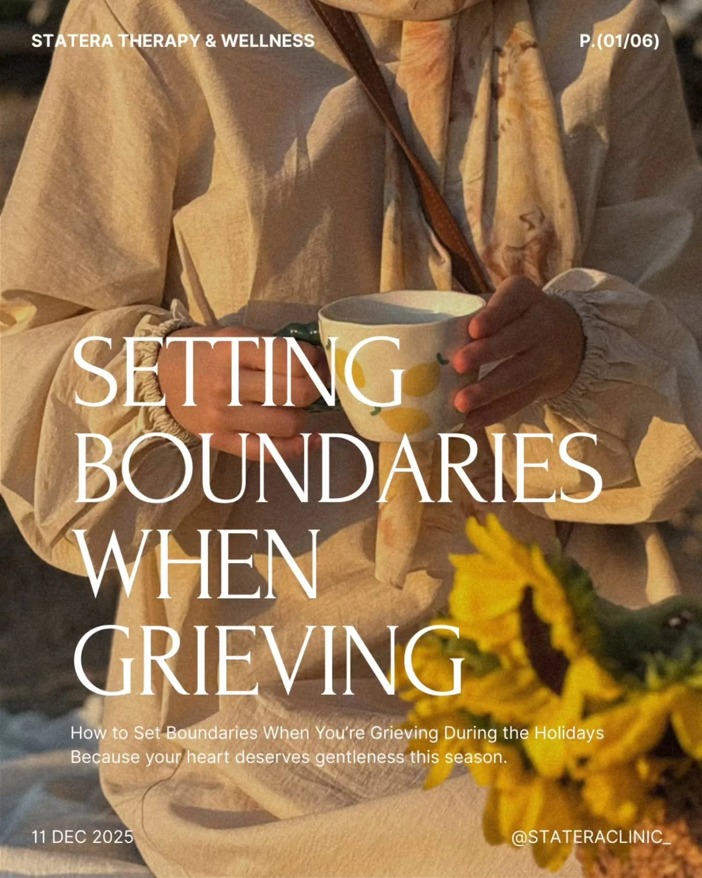 Grieving during the holidays can make an already emotional season feel even heavier.
If you&rsquo;re navigating loss, remember you don&rsquo;t need to pretend, push through, or meet every expectation.
Your needs matter, and boundaries can help you pr
