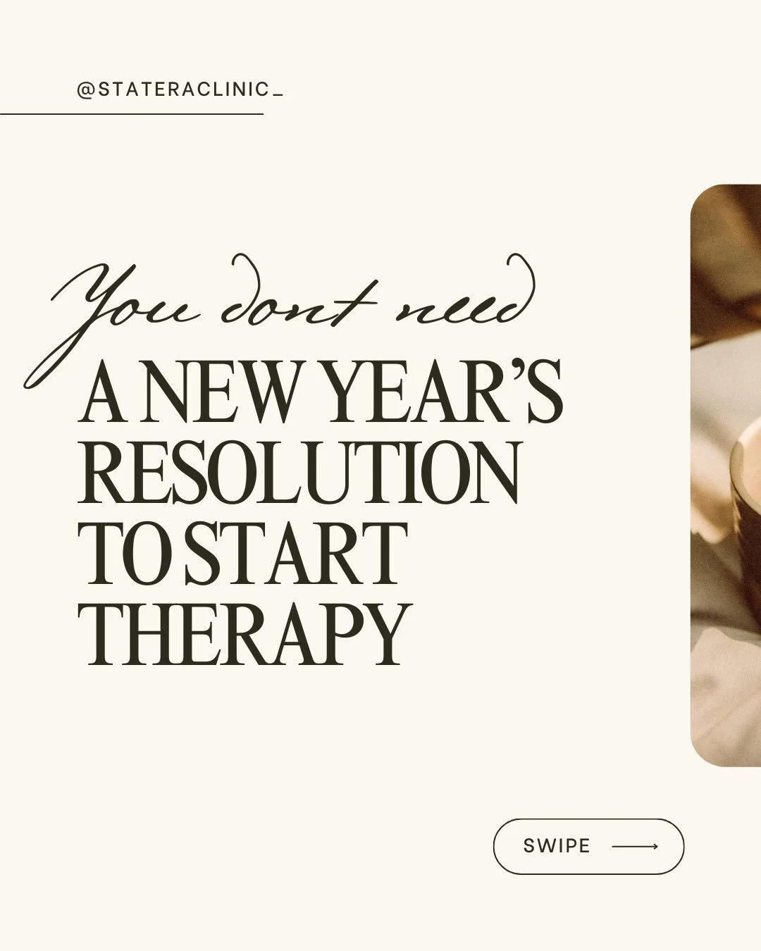 You don&rsquo;t need a New Year&rsquo;s resolution, a breakdown, or a &ldquo;perfect&rdquo; moment to start therapy.
If something feels off, heavy, or hard to carry alone, that&rsquo;s enough.

Therapy isn&rsquo;t about reinventing yourself. It&rsquo