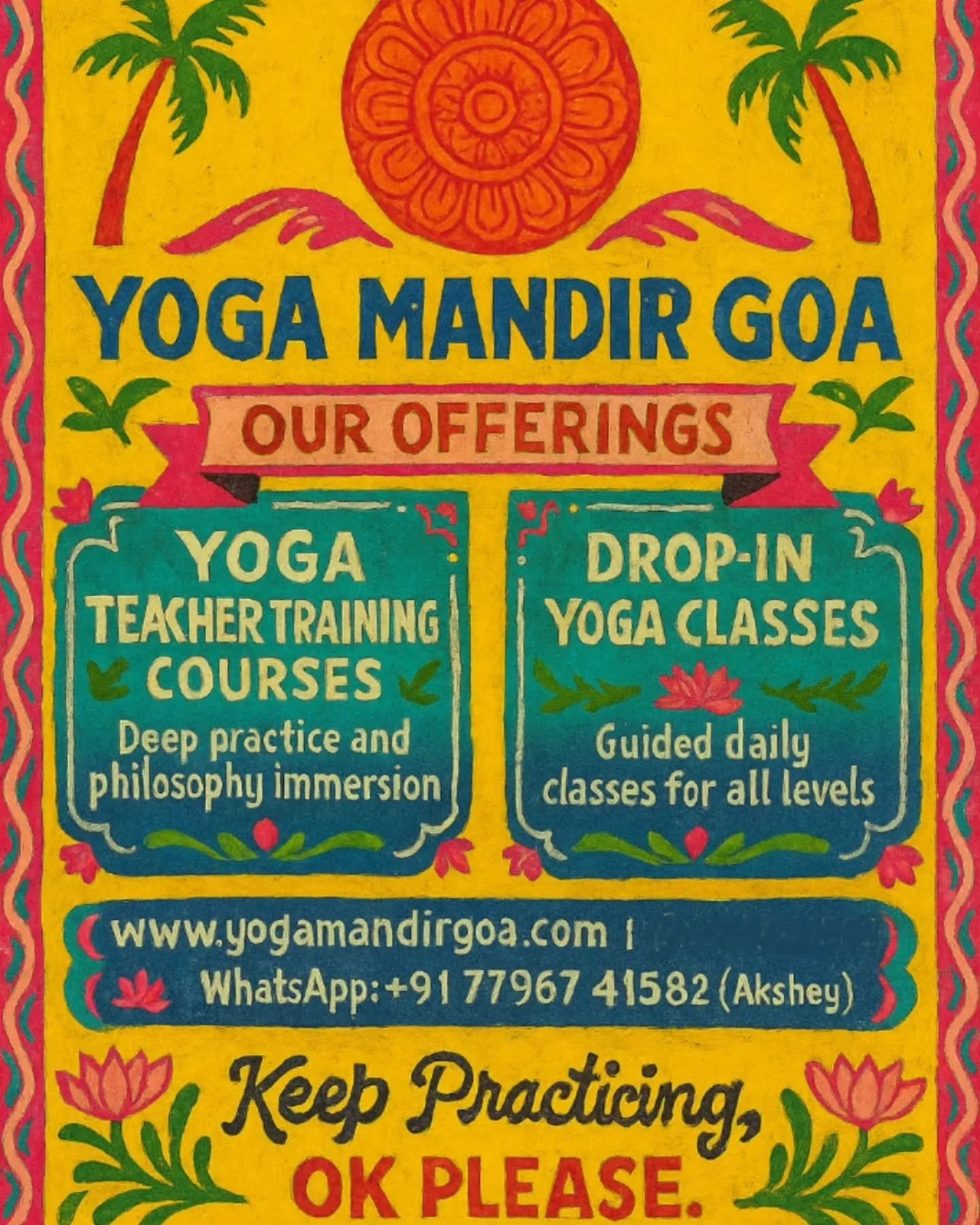 Lingering showers of monsoon.
Pockets of sunshine. 

Goa is at its lushest ~ wild, alive, and quietly luminous. 

And the shala is finally open again!
We&rsquo;d love to welcome you back 😊 

Offering daily drop-in classes, teacher training courses, 