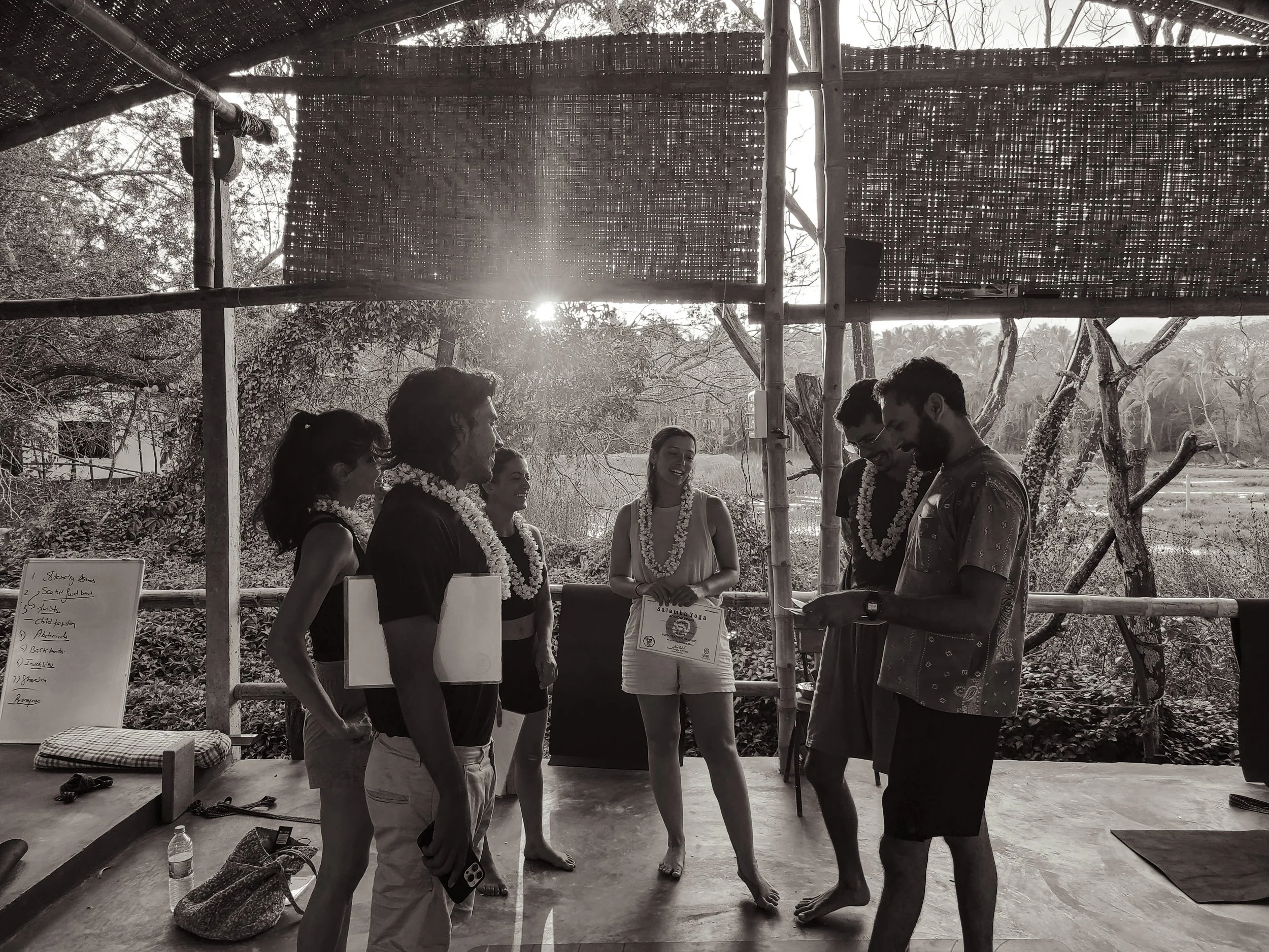Students completing 200-hour Yoga Alliance certified teacher training at Yoga Mandir Goa