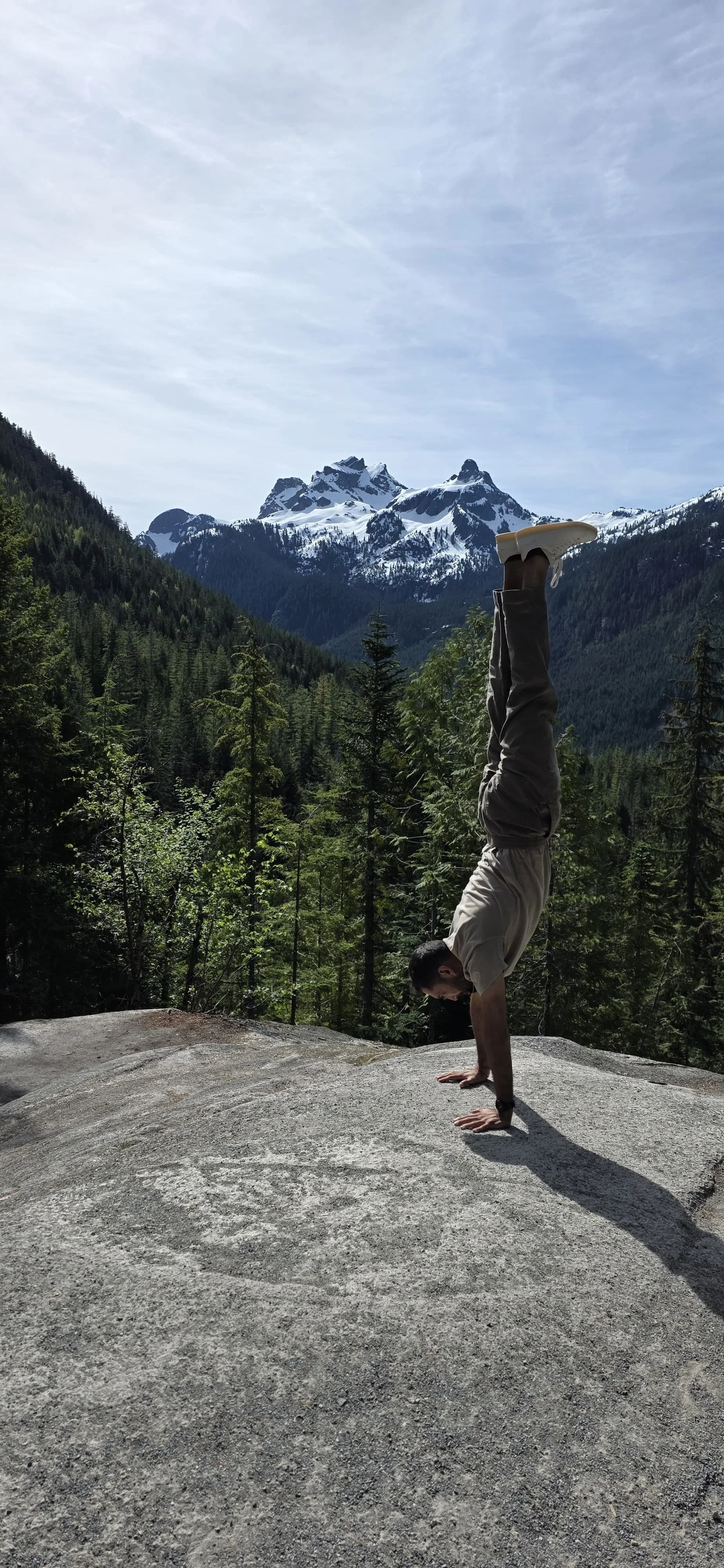 doing yoga in nature