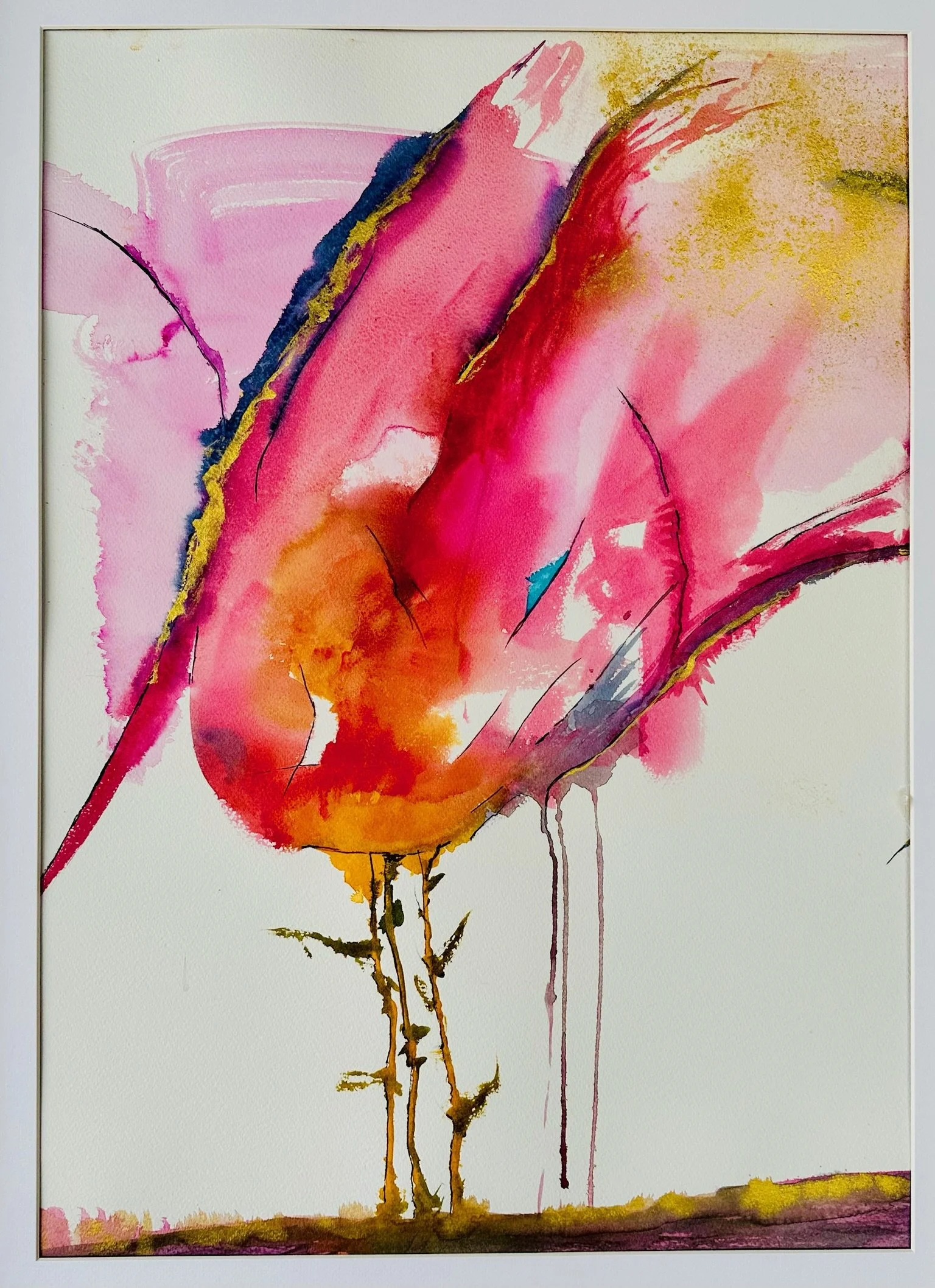 214. Splosh.  
watercolour on Arches rough 300gsm
Sold