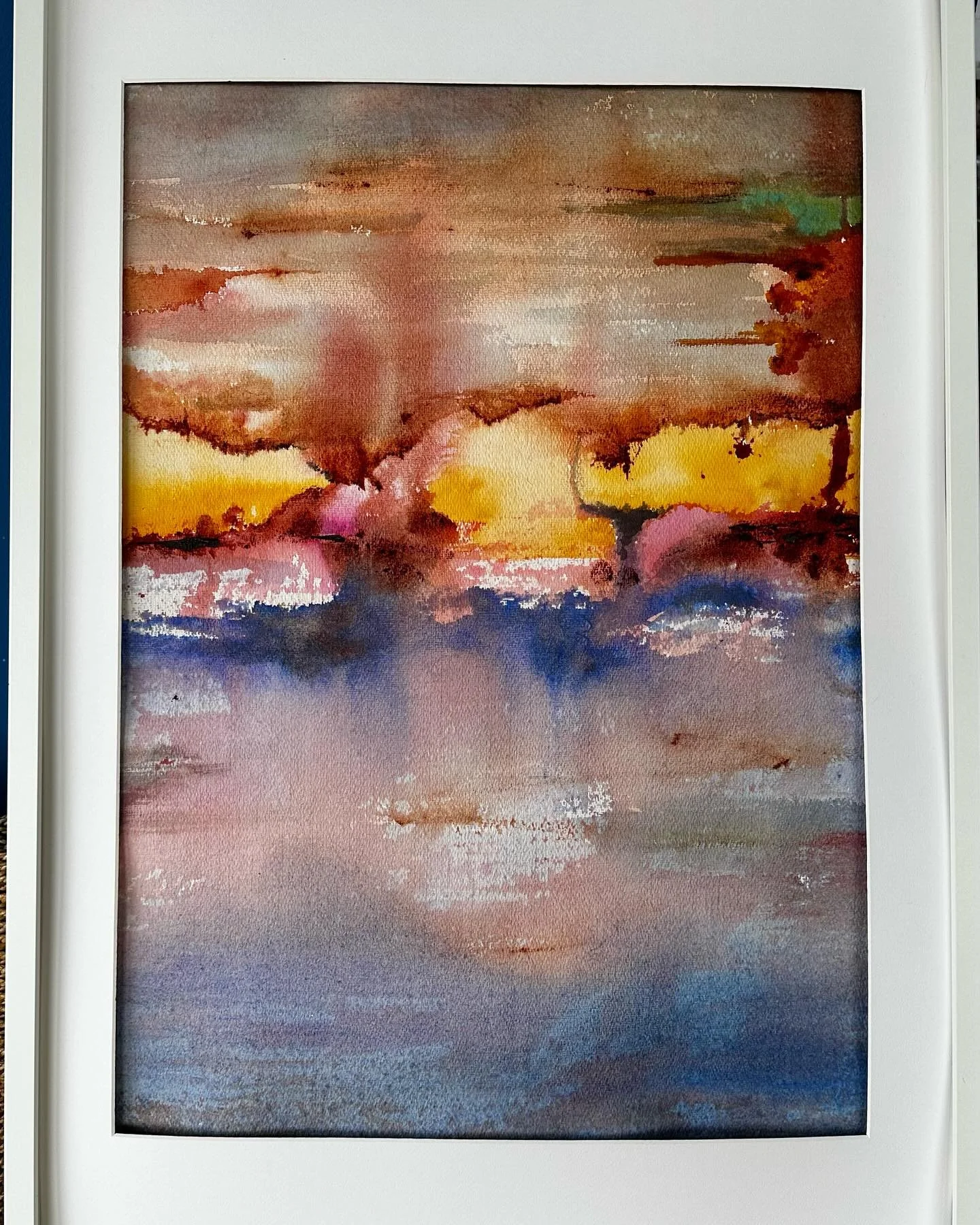 A pair of random large abstract paintings created during the storms