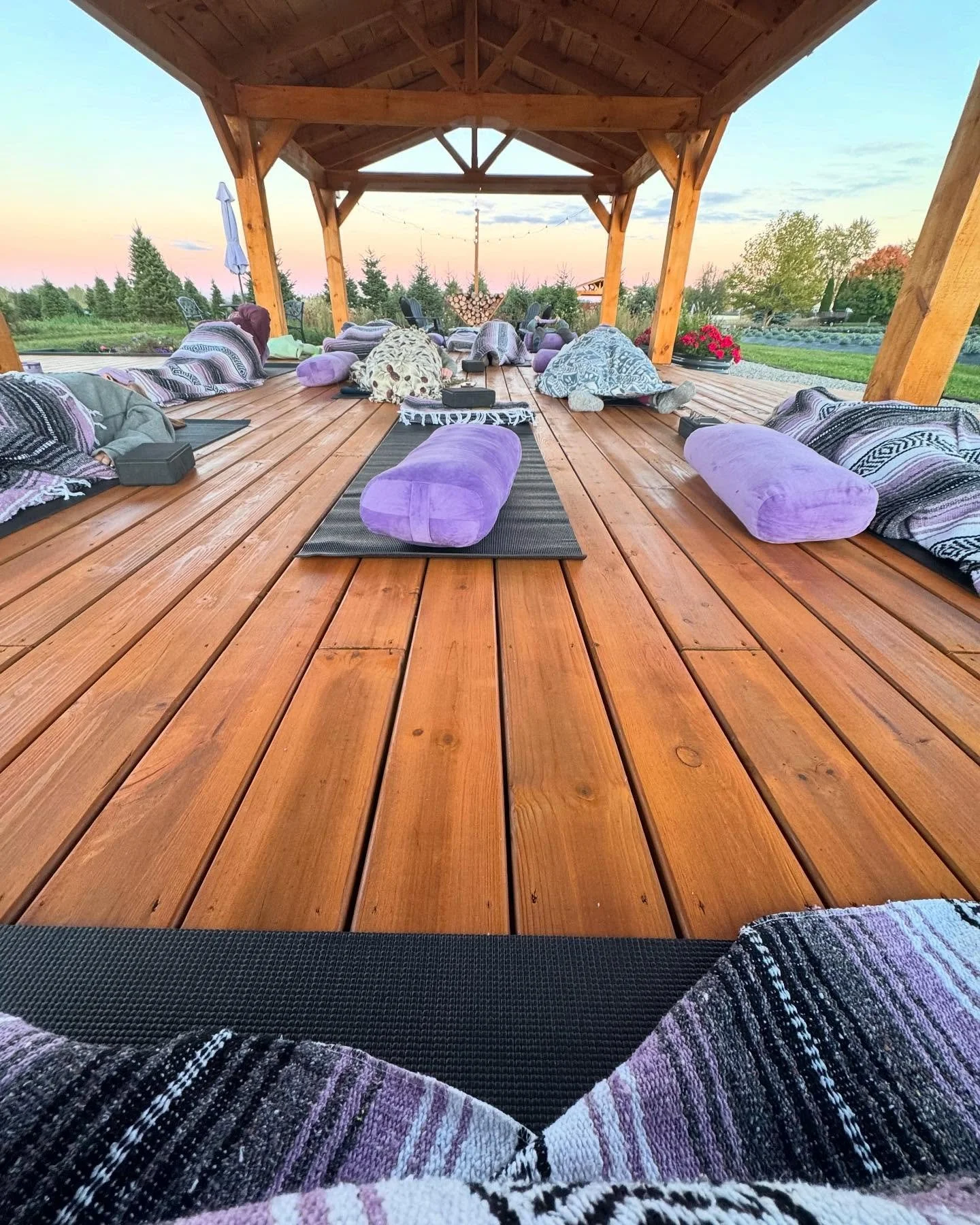 A peaceful October evening at Four Suns Farm 🌱💜

Thank you to everyone who joined us for yoga under the lavender pavilion as the sun dipped below the horizon.

As we enter the last few months of the year, we are grateful for every breath shared and