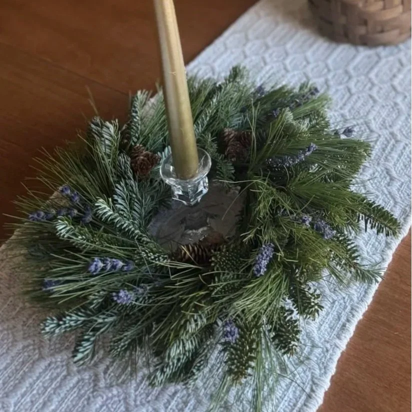 Lavender & Evergreen Mini Wreath - 10 inch