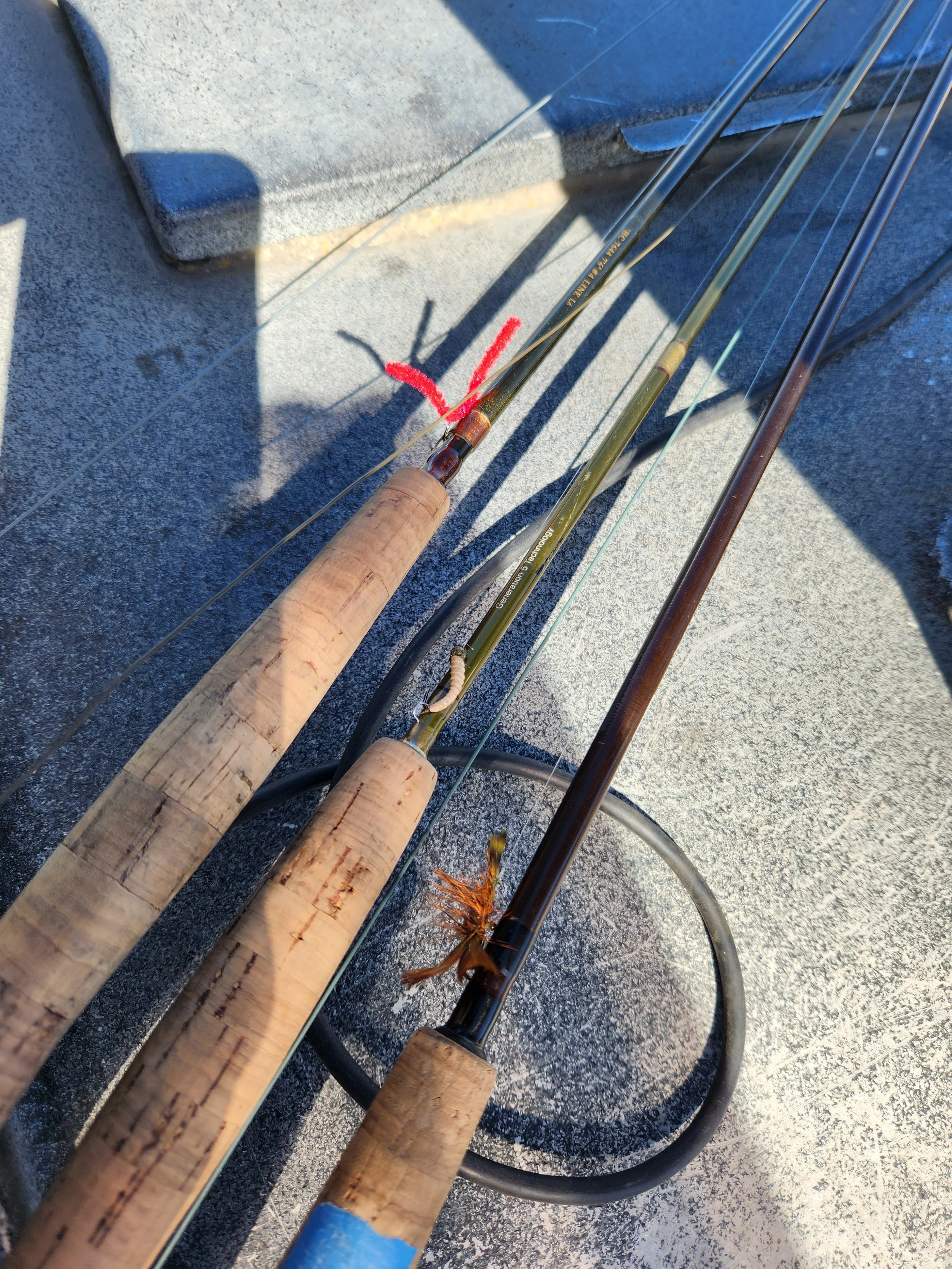 Three of hundreds of pattern I tied to fly fish in Lake Havasu.