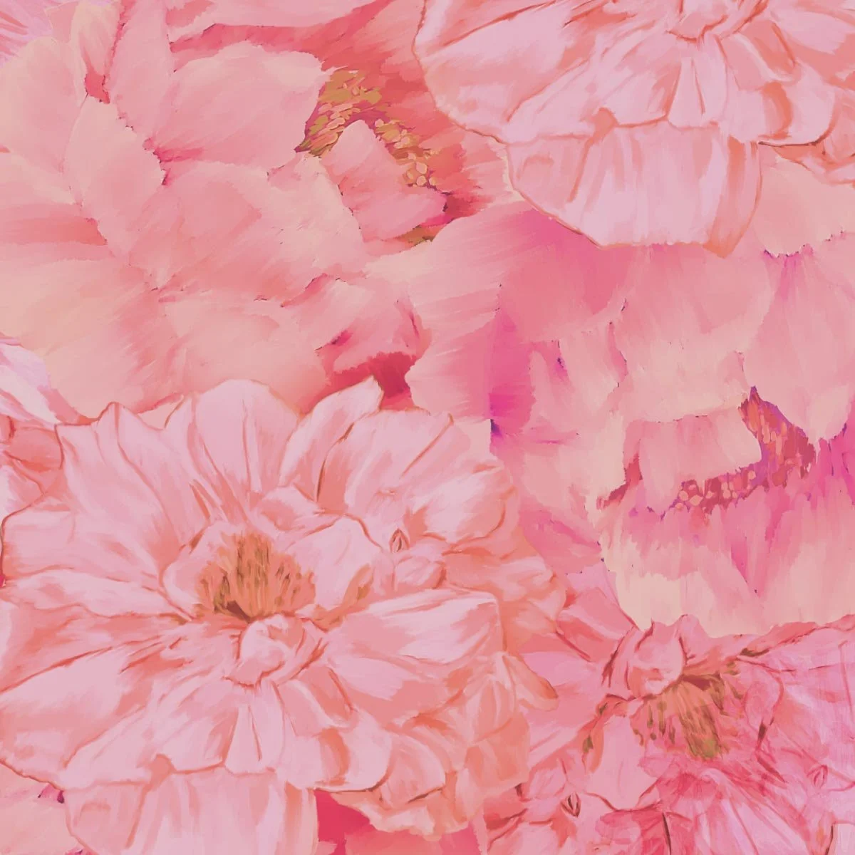 estampa autoral de flores rosas do Studio Mila Petry Co disponível para licenciamento