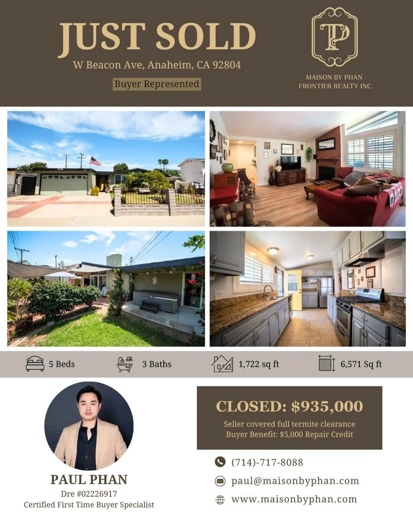 🔑🎉 JUST CLOSED &ndash; Buyer Represented 🎉🔑
📍 Anaheim, CA 92804

Congratulations to my clients &mdash; after 11 years of building their life in the U.S., today they reached a major milestone: becoming first-time homeowners 🏡💛

And today, that 
