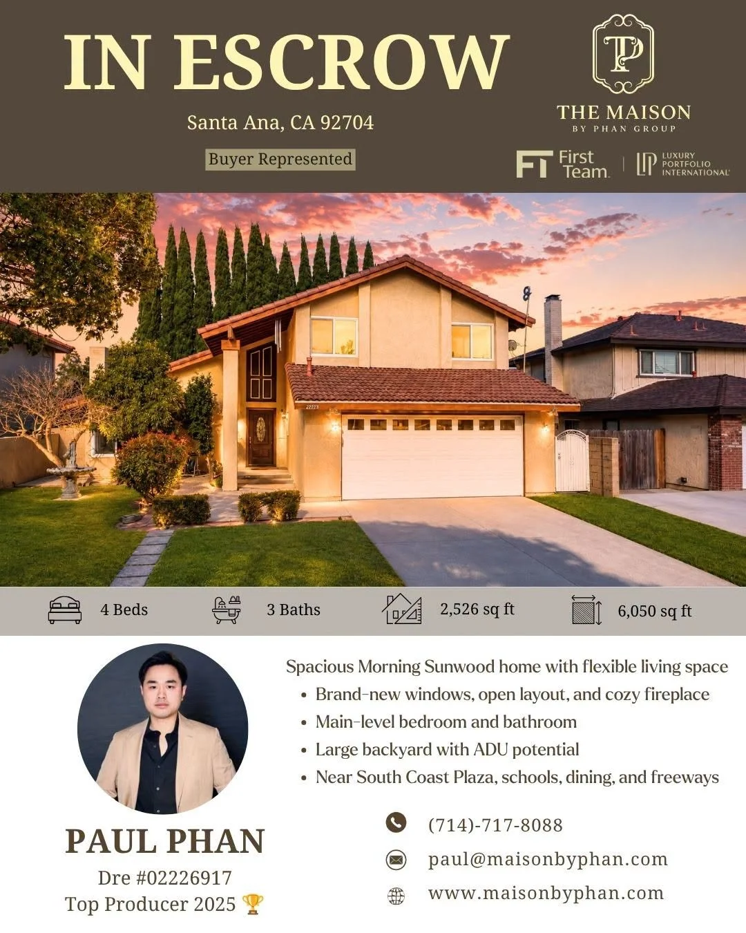 ✨🎉 𝐈𝐍 𝐄𝐒𝐂𝐑𝐎𝐖 &mdash; 𝐁𝐔𝐘𝐄𝐑 𝐑𝐄𝐏𝐑𝐄𝐒𝐄𝐍𝐓𝐄𝐃 🎉✨

📍 Santa Ana, CA 92704

Congratulations to my clients on officially being **IN ESCROW** on their new home in Santa Ana! 🏡🔑

They were referred to me by a family I had the pleasure