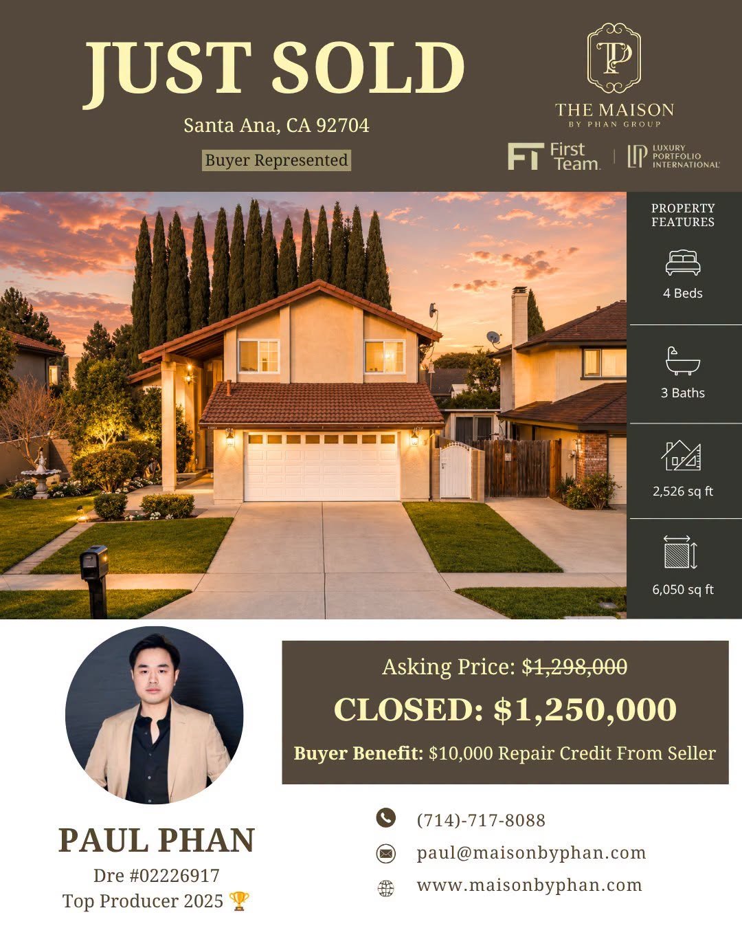 ✨🎉 𝑱𝑼𝑺𝑻 𝑺𝑶𝑳𝑫 &ndash; 𝑩𝑼𝒀𝑬𝑹 𝑹𝑬𝑷𝑹𝑬𝑺𝑬𝑵𝑻𝑬𝑫 🎉✨

📍 Santa Ana, CA 92704

Congratulations to my wonderful clients on officially closing escrow and becoming the proud owners of a home that perfectly matches everything they were look