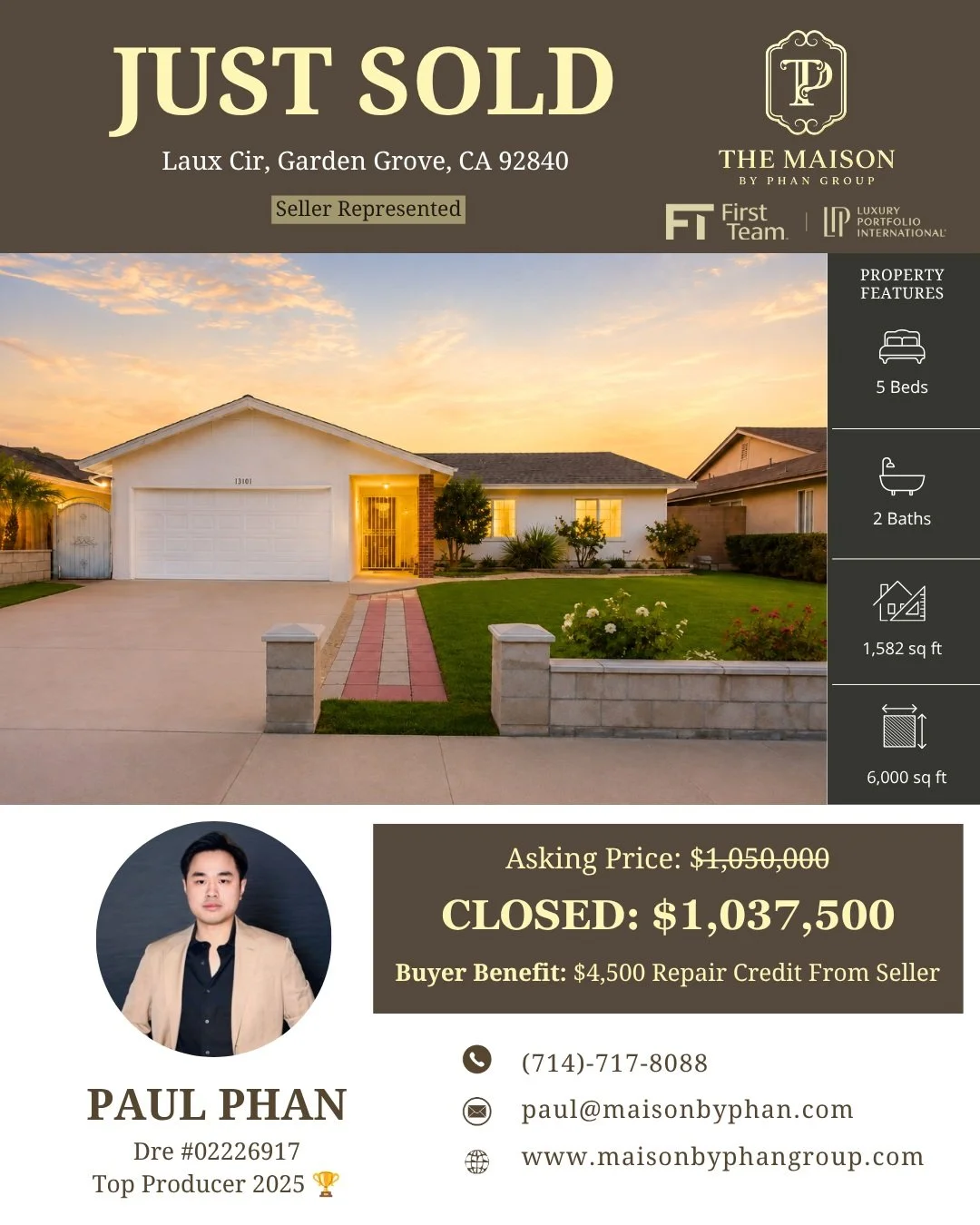✨🎉 JUST SOLD &ndash; BUYER REPRESENTED 🎉✨

📍 Garden Grove, CA 92840

A huge congratulations to my wonderful clients on purchasing their very first home! 🏡🔑✨

Lately, I&rsquo;ve had the pleasure of working with so many young, driven, and successf