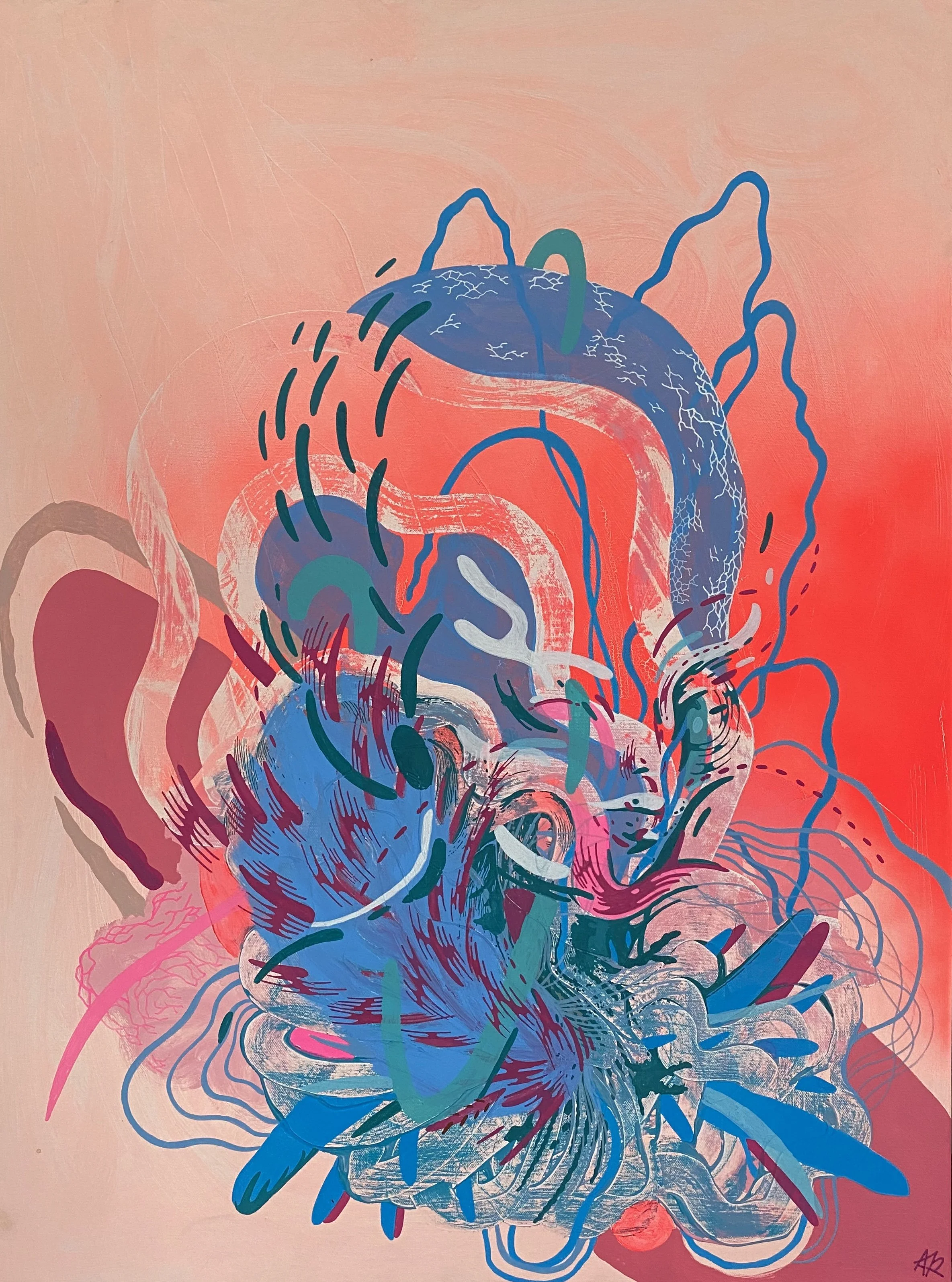 “Termoreguliacija. Perėjimas” 2020. 50x60 cm.  Drobė, autorinė technika.  500 Eur .jpg