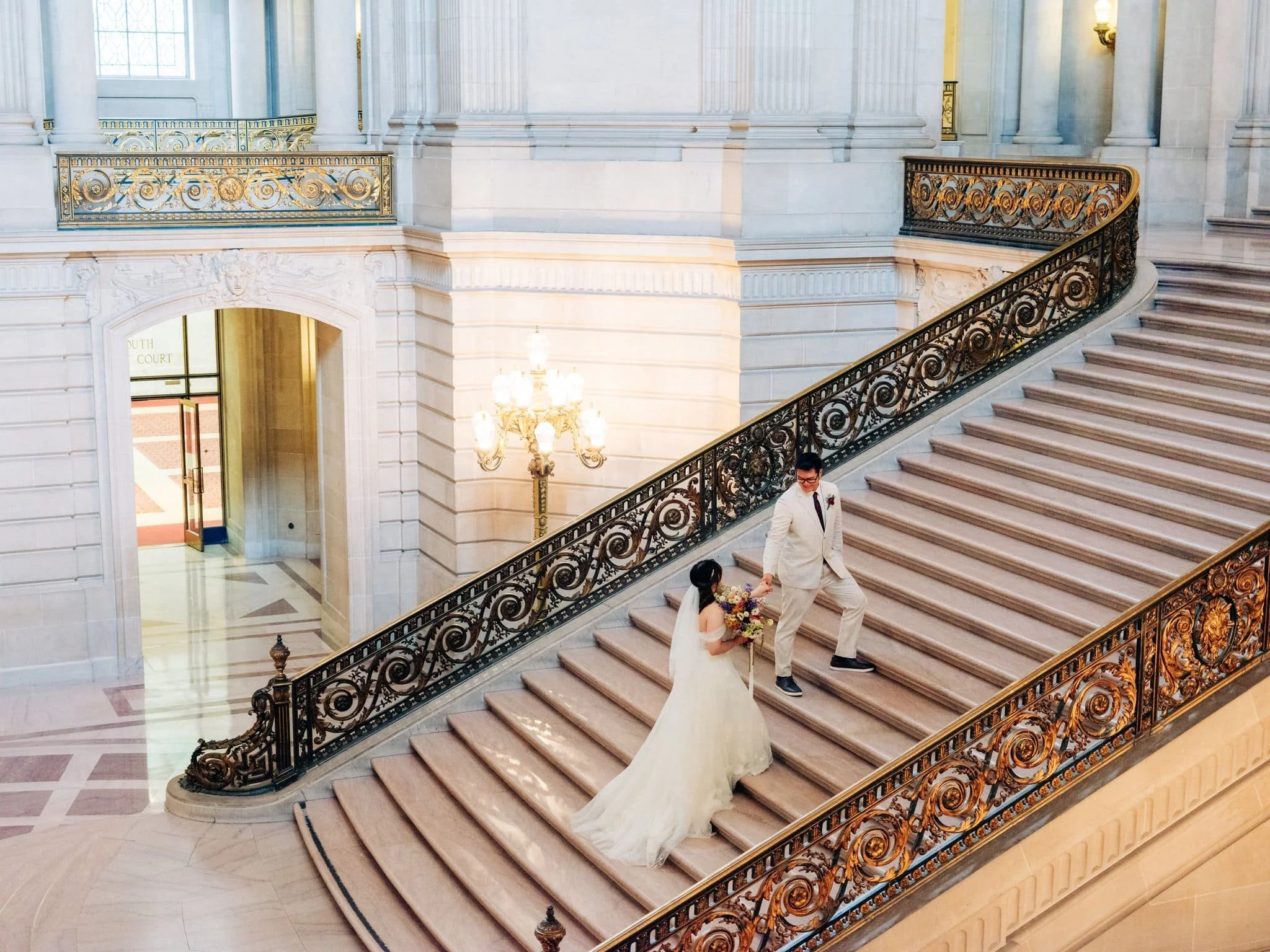 San Francisco City Hall &amp; Pigeon Point Lighthouse Elopement | M + M