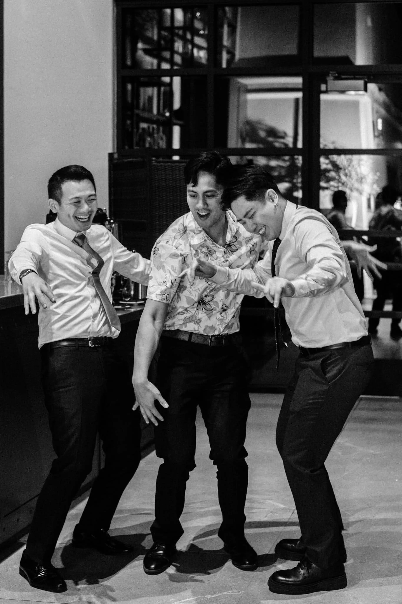 guests dancing on dance floor wedding reception palm event center pleasanton ca