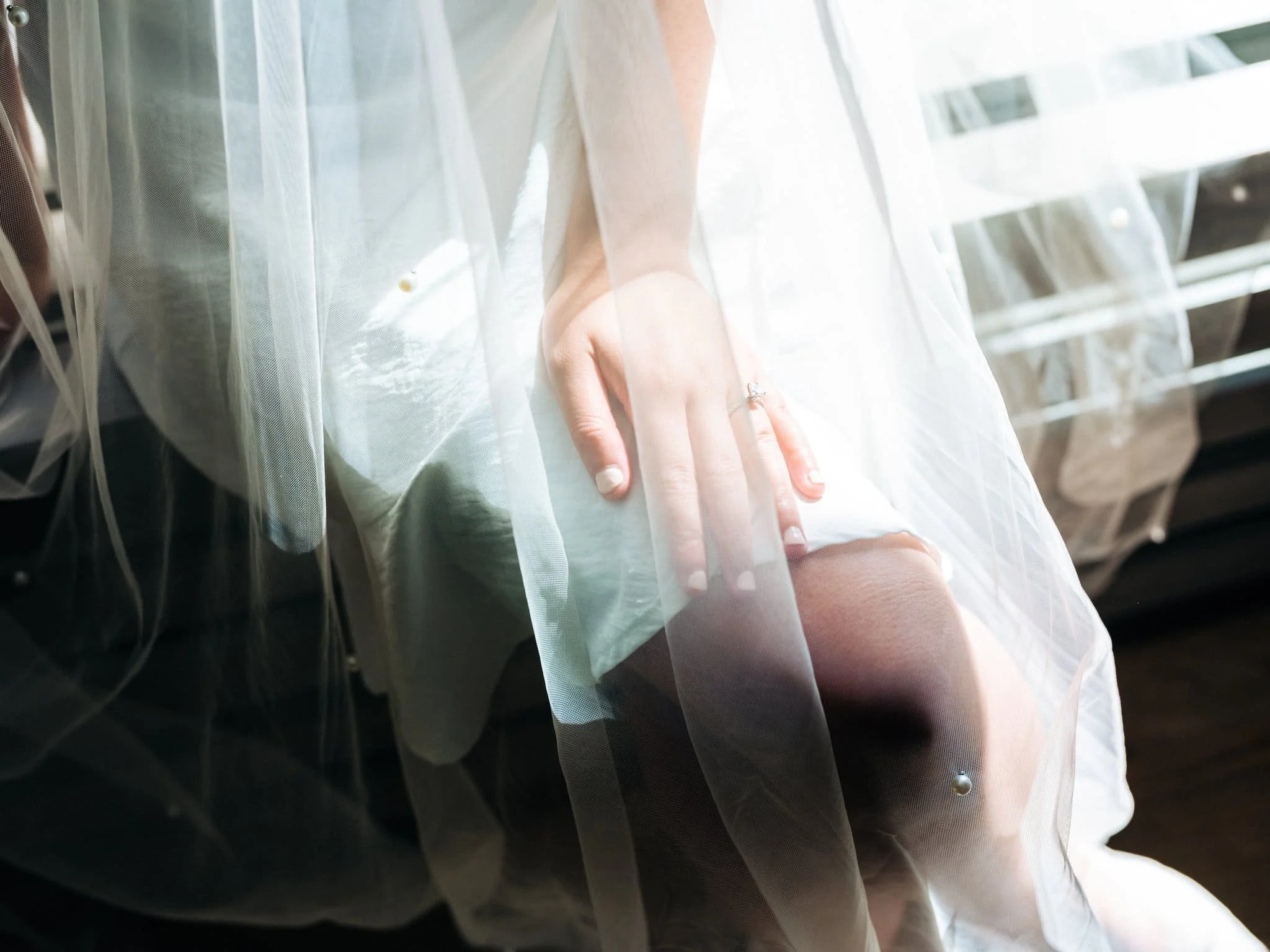 close up wedding ring on hand bridal detail palm event center pleasanton wedding