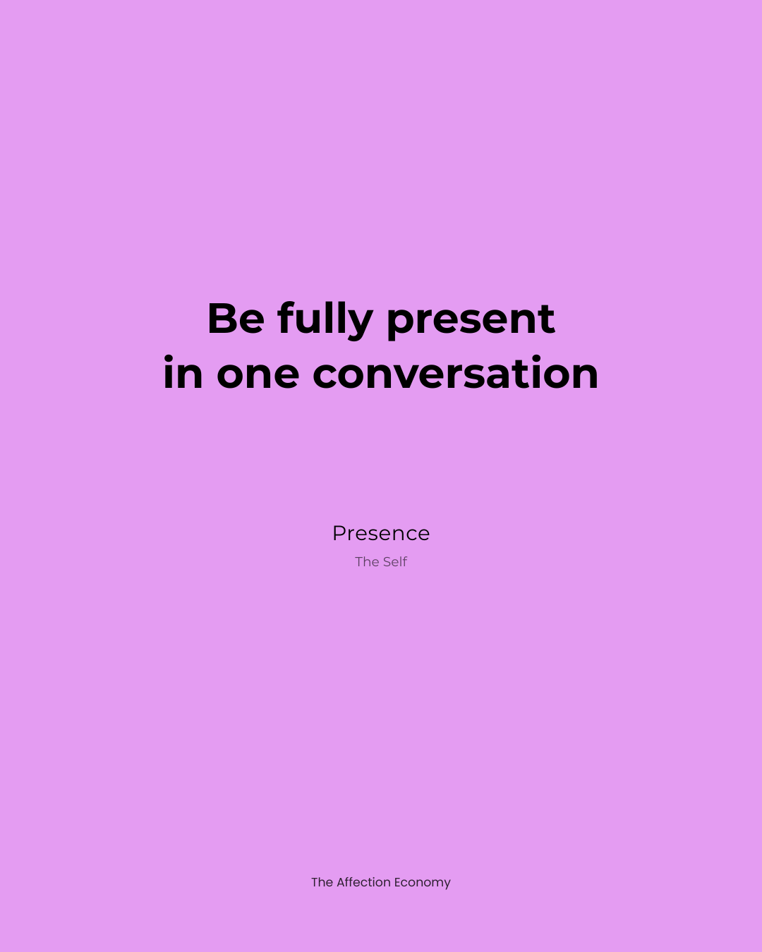 Week One — Presence