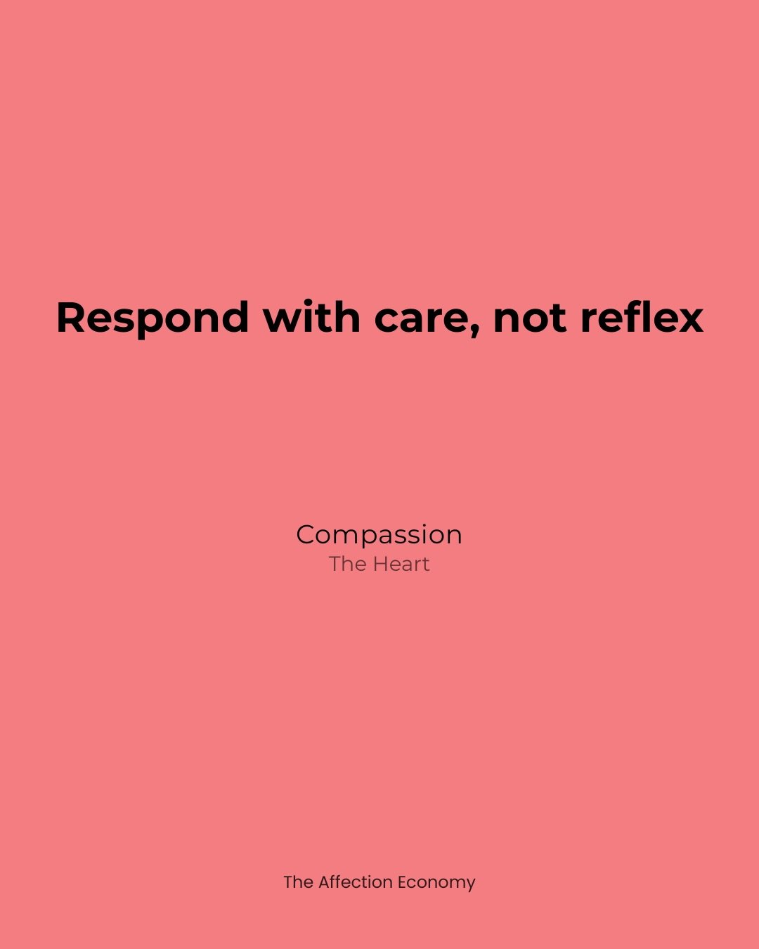 Day 51
Care before reaction builds trust. Reflex escalates. Care steadies.
Leadership is often decided in the pause.

#365ActsOfAffection #TheAffectionEconomy #Compassion #LeadershipPractice #TheHeart