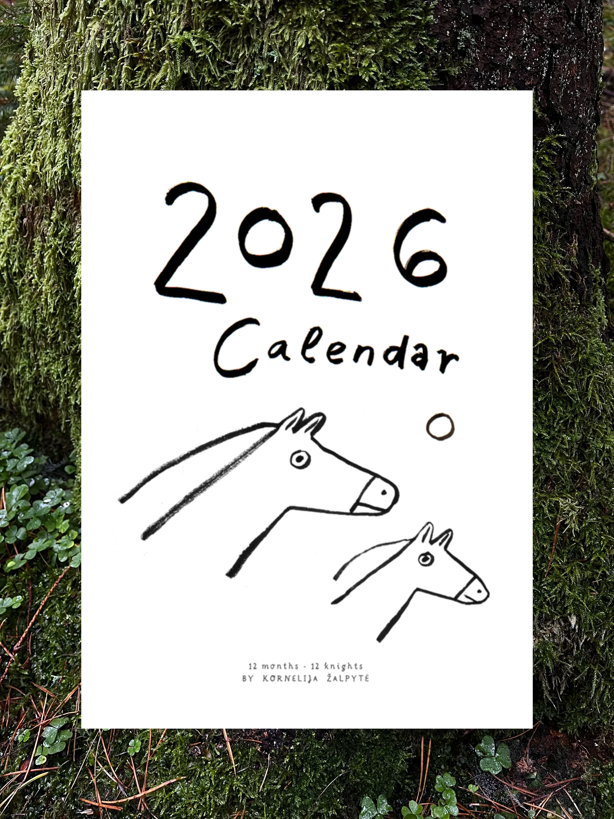 2026 wall calendar - 12 months 12 knights