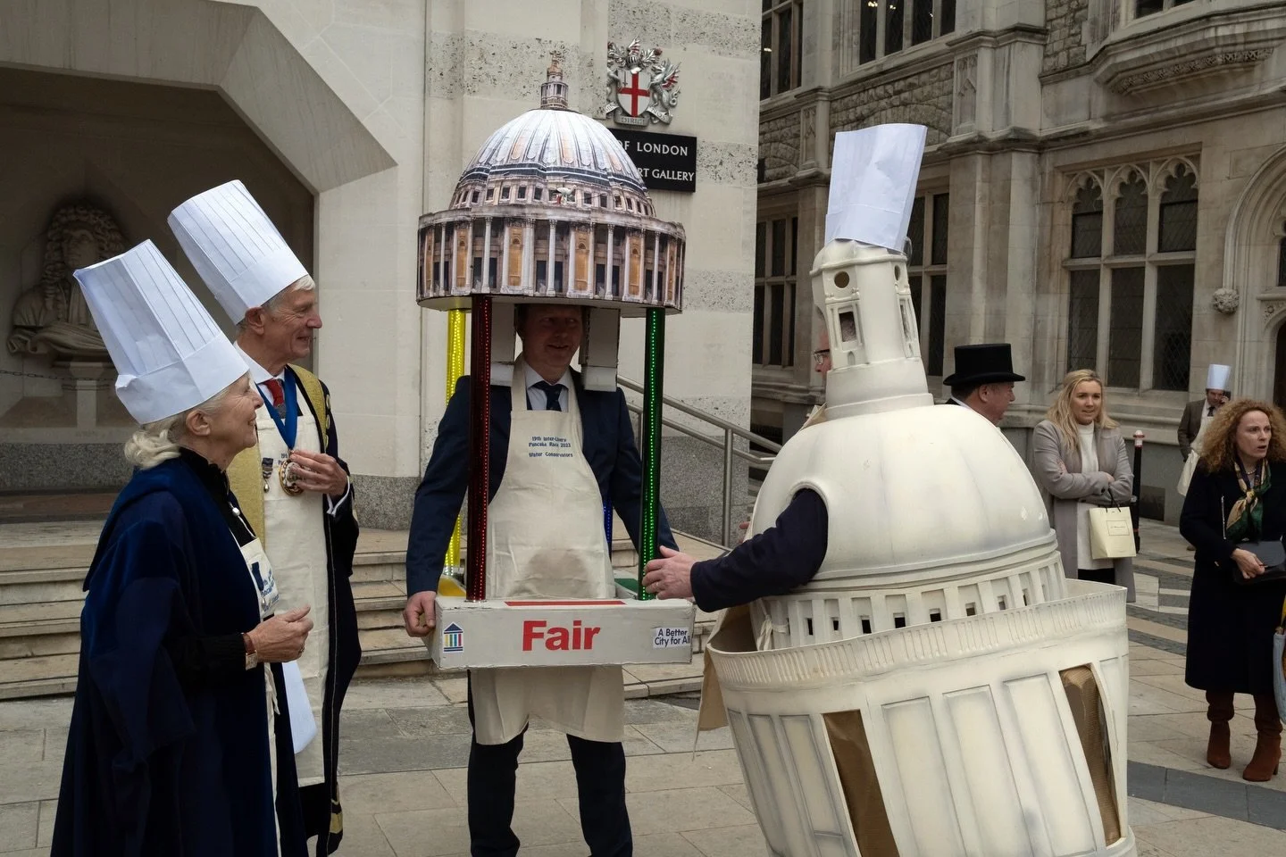 3 from 3 different Pancake Days in the City Of London. Come for the pancakes, stay for the quasi-medieval trade guild members dressing up and racing each other whilst flipping pancakes. Number 3 was from today. Really nice seeing so many other street