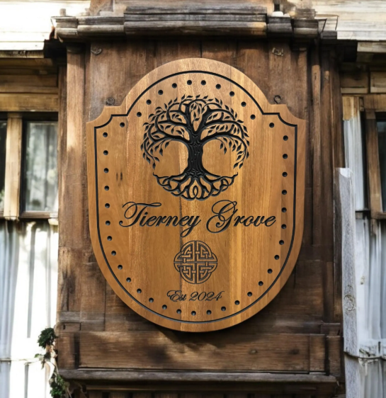 Shield Wood Property Sign 45-70cm