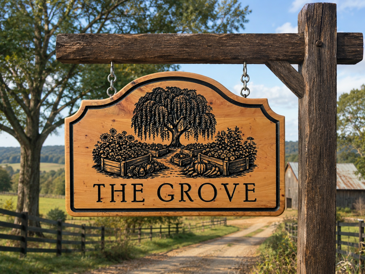 Personalized Estate Entrance Sign | Custom Wooden Property Sign | Country Homestead | Australian Hardwood