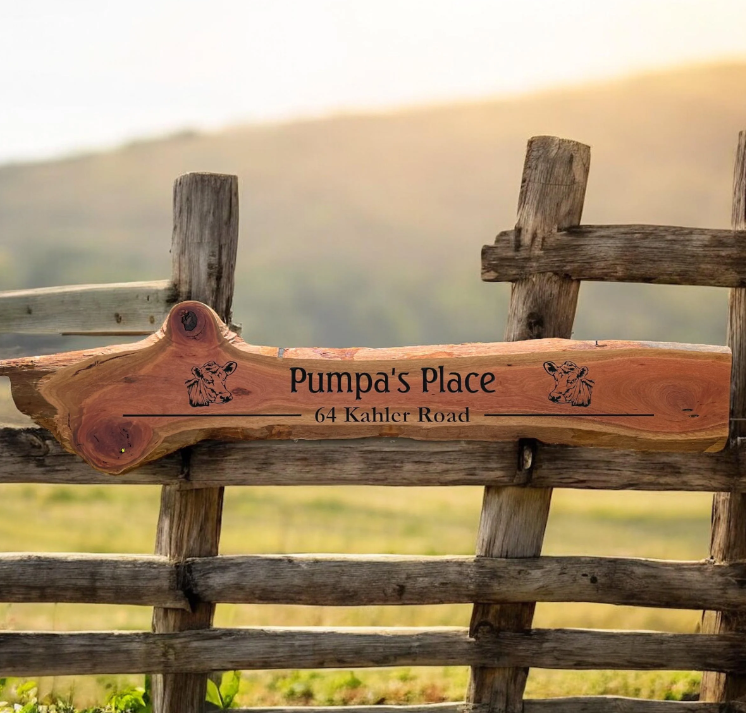 Blue Gum Slab Sign