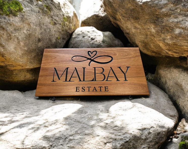 Rectangular Wood Property Sign 30-100cm