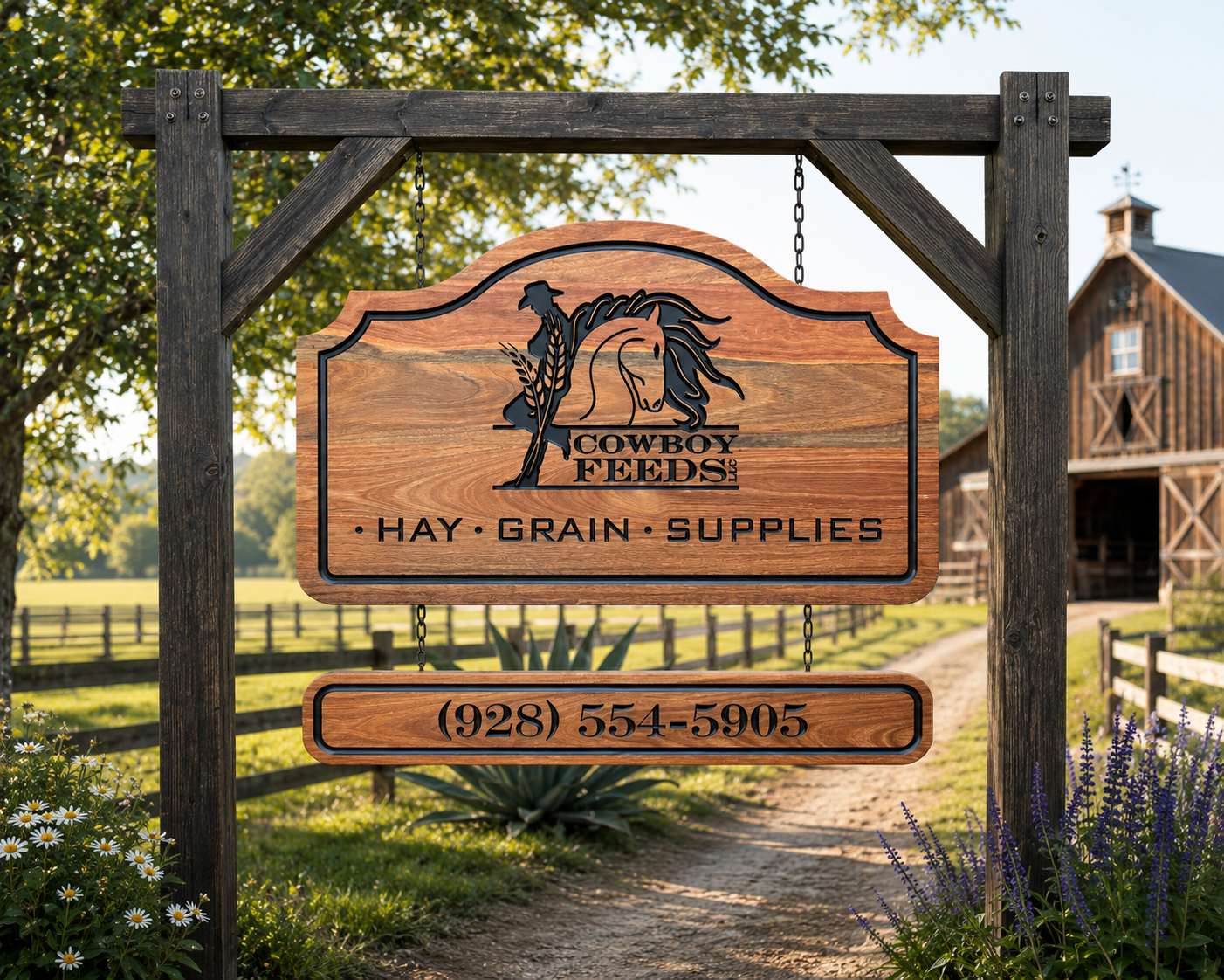 Personalized Farm Entrance Sign | Custom Wooden Address Sign | Homestead Gate | Rural Driveway Entrance | Australian Hardwood