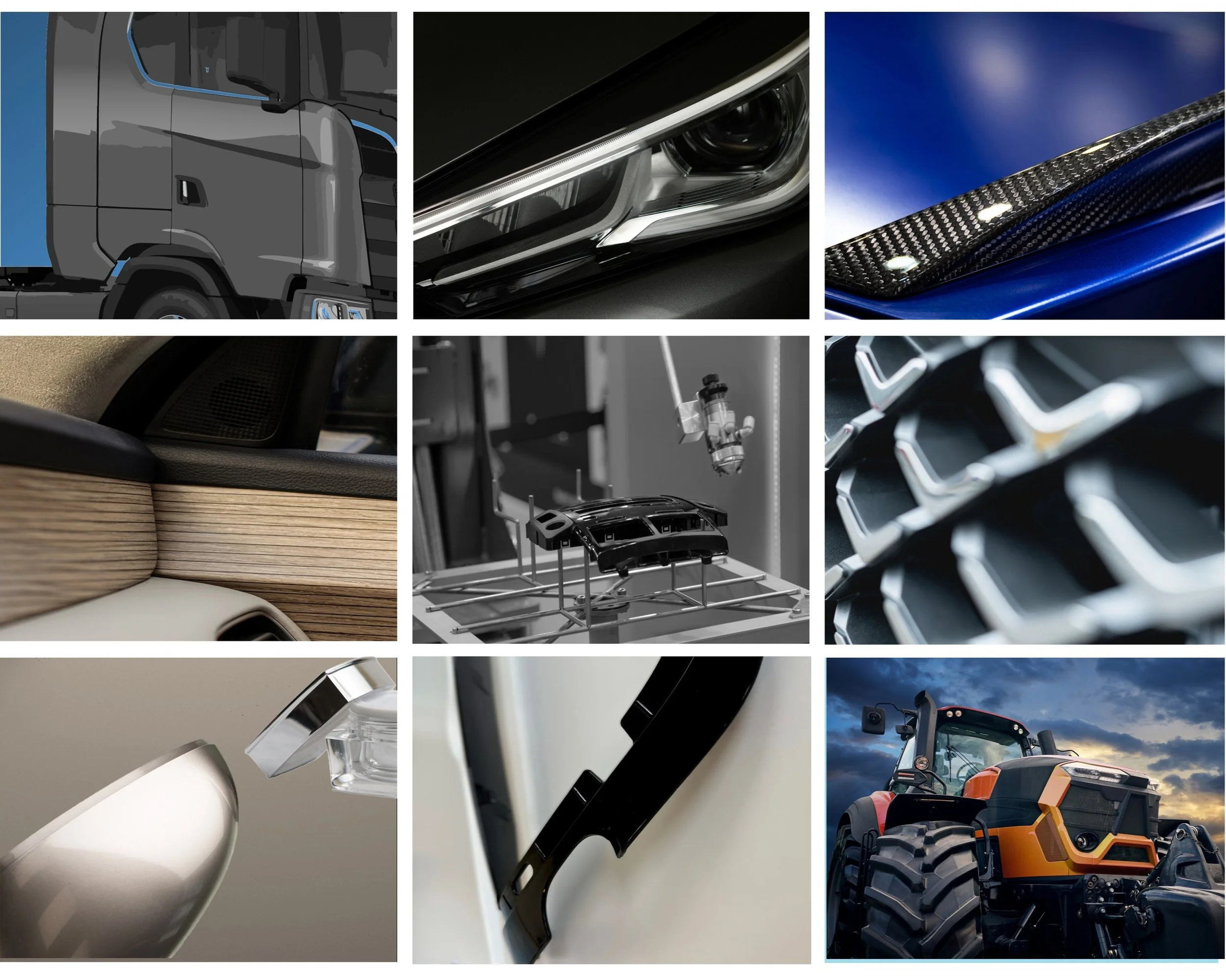 FCS High Performance Industrial OEM Coatings for plastics, headlights, composites, carbon fibre and wood