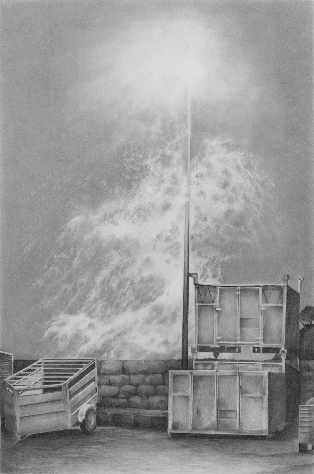 Mélanie Ploquin artiste dessin au crayon figuratif port de Le Palais Belle-Île-en-Mer artiste art contemporain