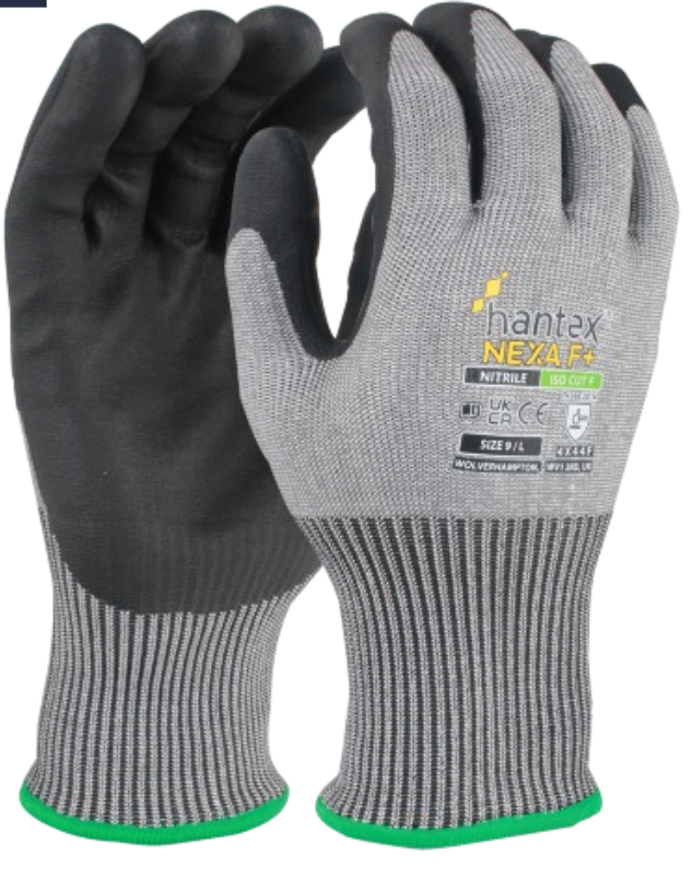 Hantex Nexa F+ - Lightweight Cut Level F Glove with Nitrile Foam Palm