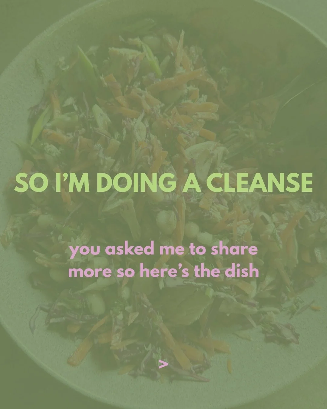 I recently shared that I was doing a cleanse and I had quite a lot of people reach out and ask me to share more about it.

The full story, including what I&rsquo;m doing for this cleanse and how, is on nourish club &ndash; my Substack and it&rsquo;s 