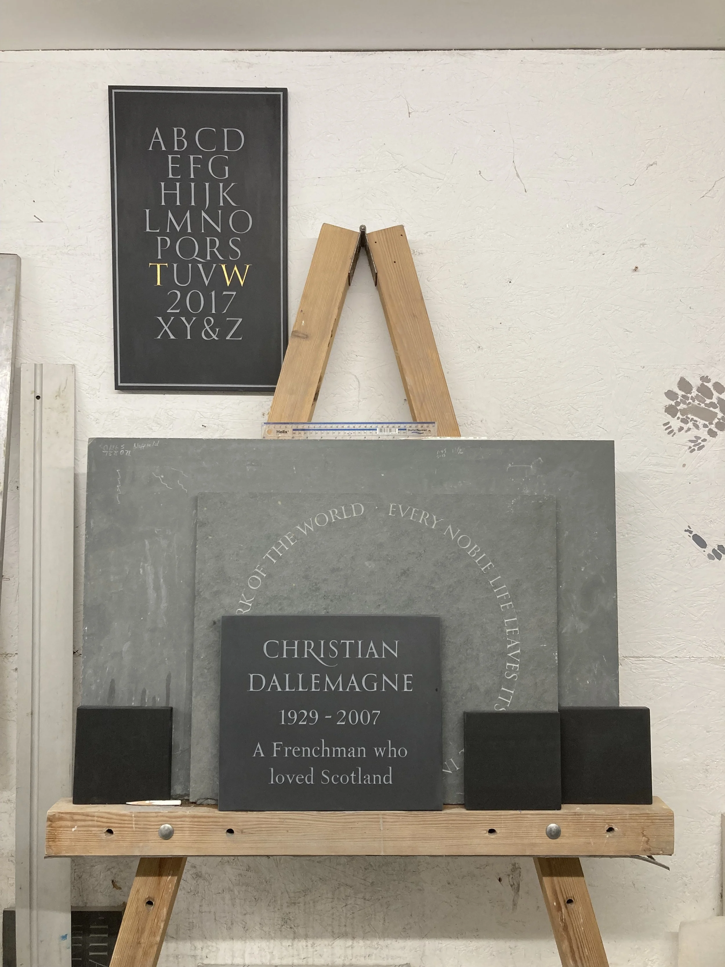 Letter Carving in Stone - Tom Wiggins