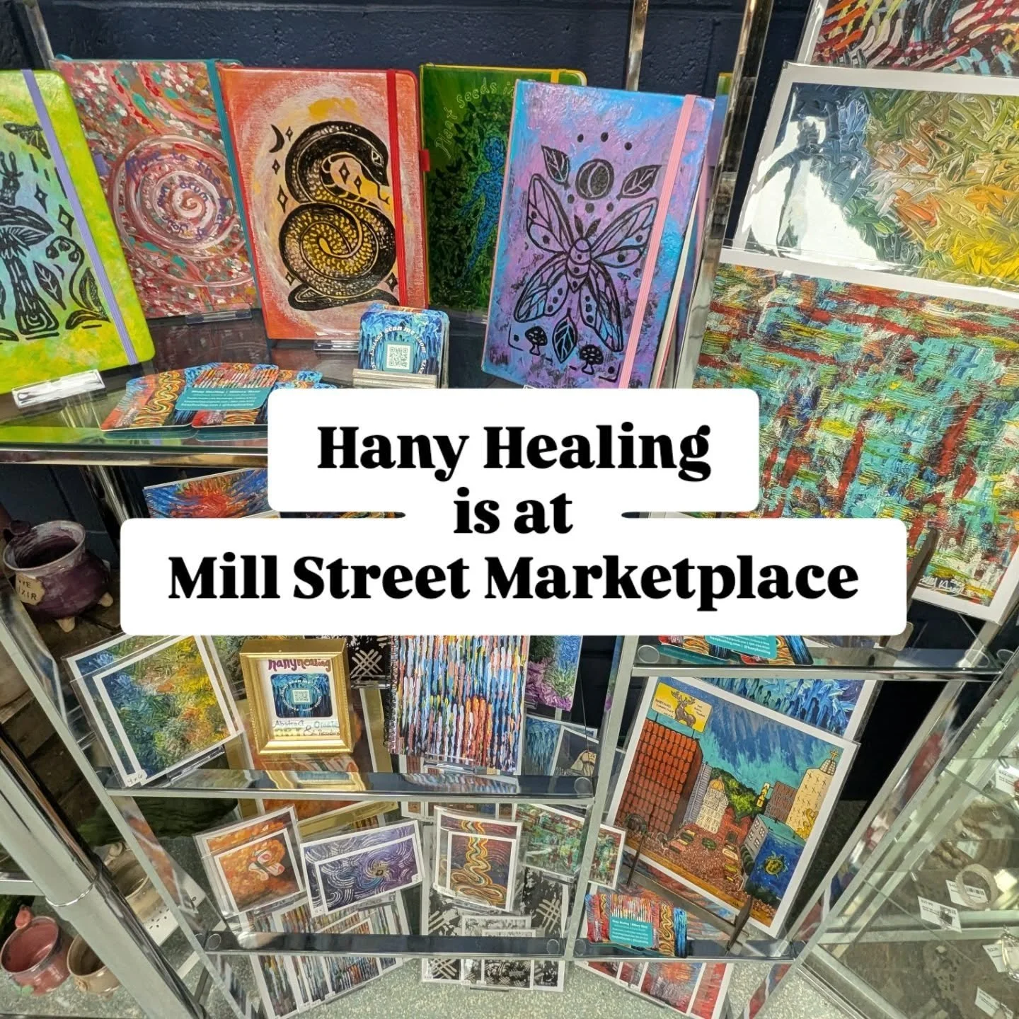 ❤️ Exciting News ❤️

Hany Healing is now selling original artwork, prints &amp; merch with @millstmarketplace 

📍Mill Street Marketplace is a collective of small shops and artists in Wethersfield, CT

This is not your average flea market or antique 
