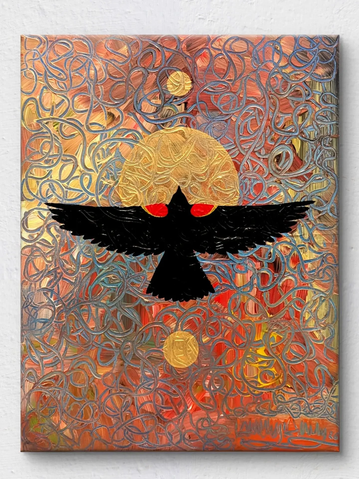 Red-Winged Blackbirds are plentiful in rural Connecticut and I've grown up seeing them migrate in flocks of hundreds.

#art #realart #noai #ctartist
