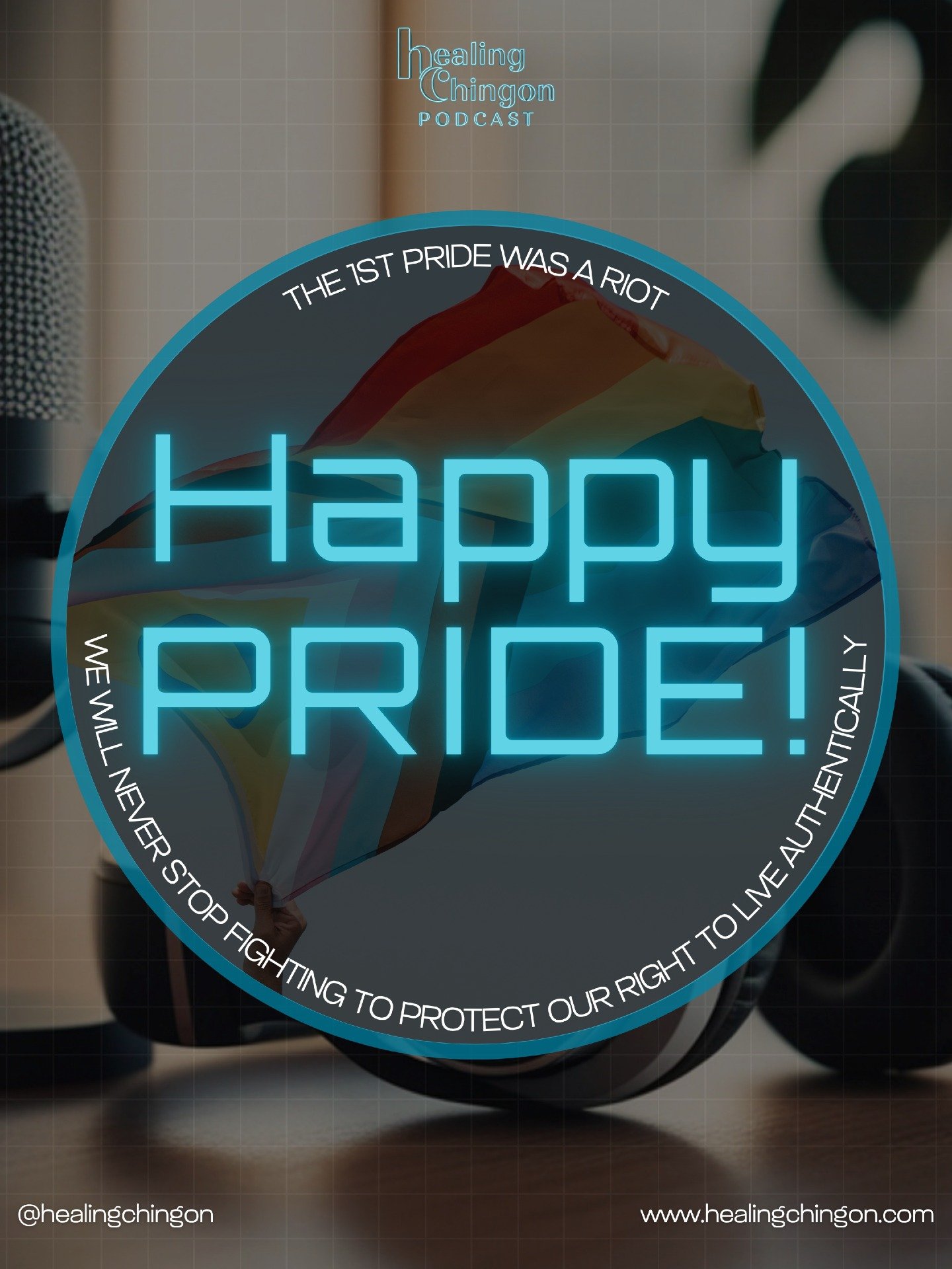 Happy Pride Month from Healing Chingon Podcast! 🏳️&zwj;🌈
Pride started as a riot, and it continues as a celebration of courage, resilience, and authenticity. May we always keep fighting for our right to live, love, heal, and exist fully as ourselve