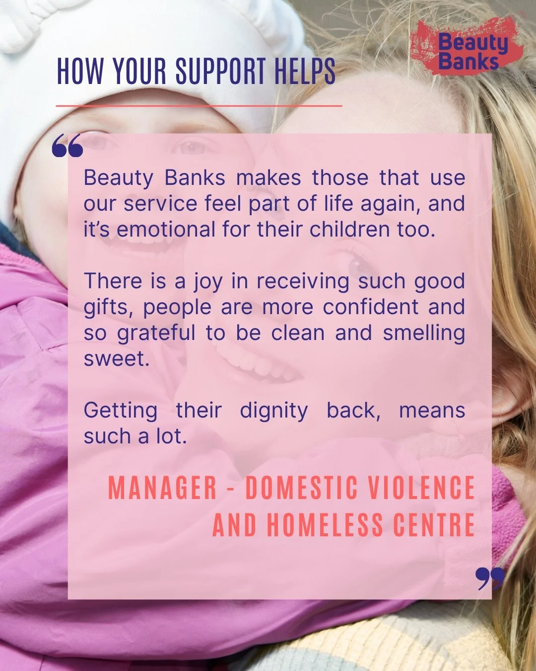 Behind every donation is a person whose life has been made a little easier.

We asked some of the organisations we work with to share what our donations have meant to the people they support.

If you&rsquo;d like to help us reach more people experien