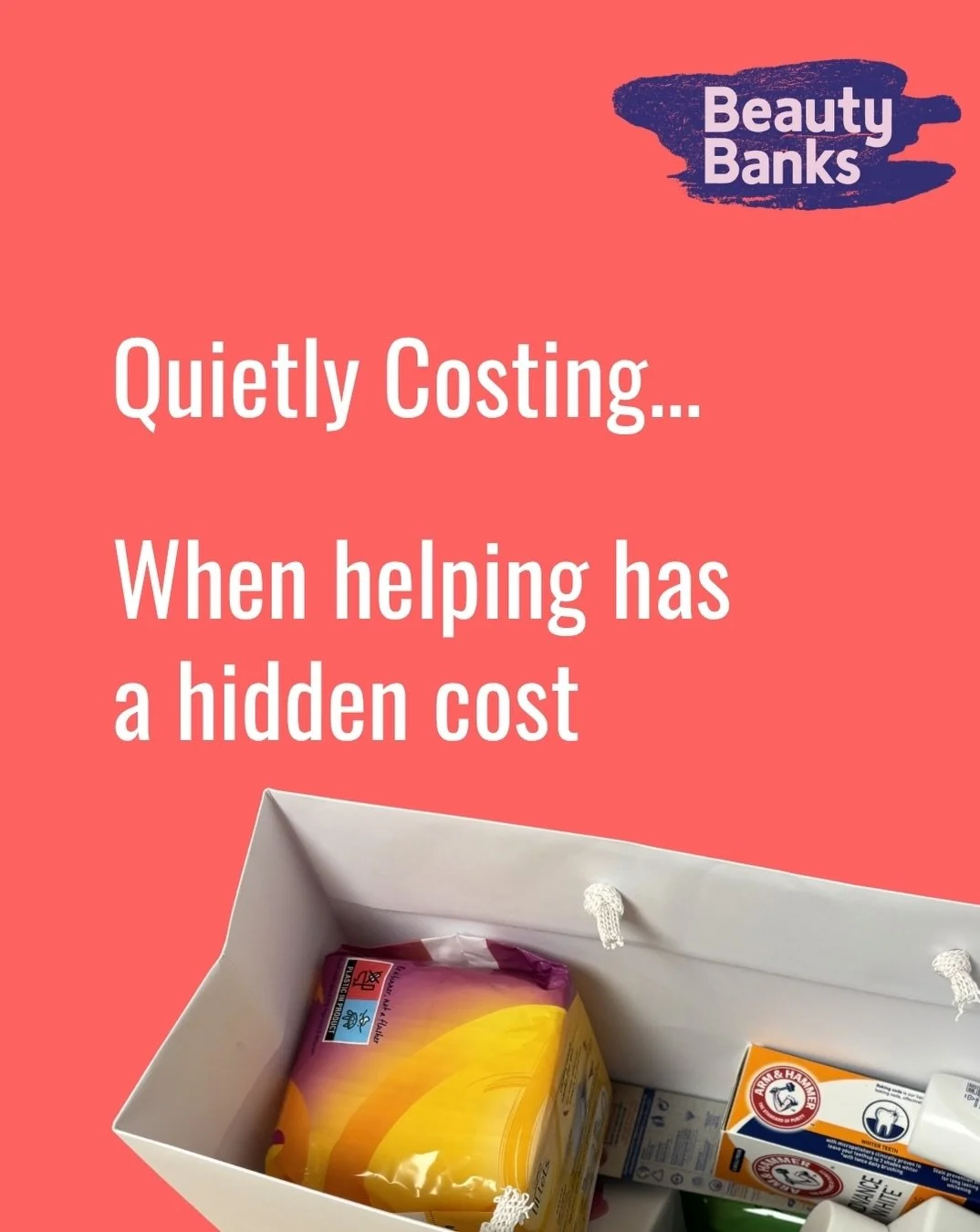 We&rsquo;re incredibly lucky that so many businesses and people want to support Beauty Banks. We genuinely couldn&rsquo;t do what we do without you. 💅🏼

But some of the kindest offers can come with a hidden cost. 

As a tiny team of three, we have 
