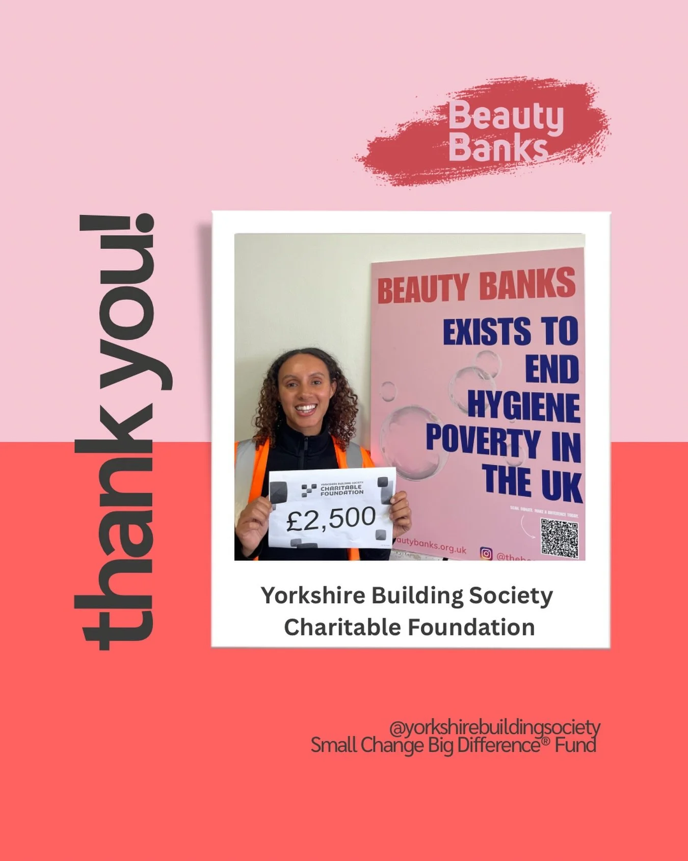 A lovely bit of news to share! 💚

We were nominated for the Yorkshire Building Society Charitable Foundation and were awarded &pound;2,500 through their Small Change Big Difference&reg; Fund!

The fund supports charities providing urgent help to peo