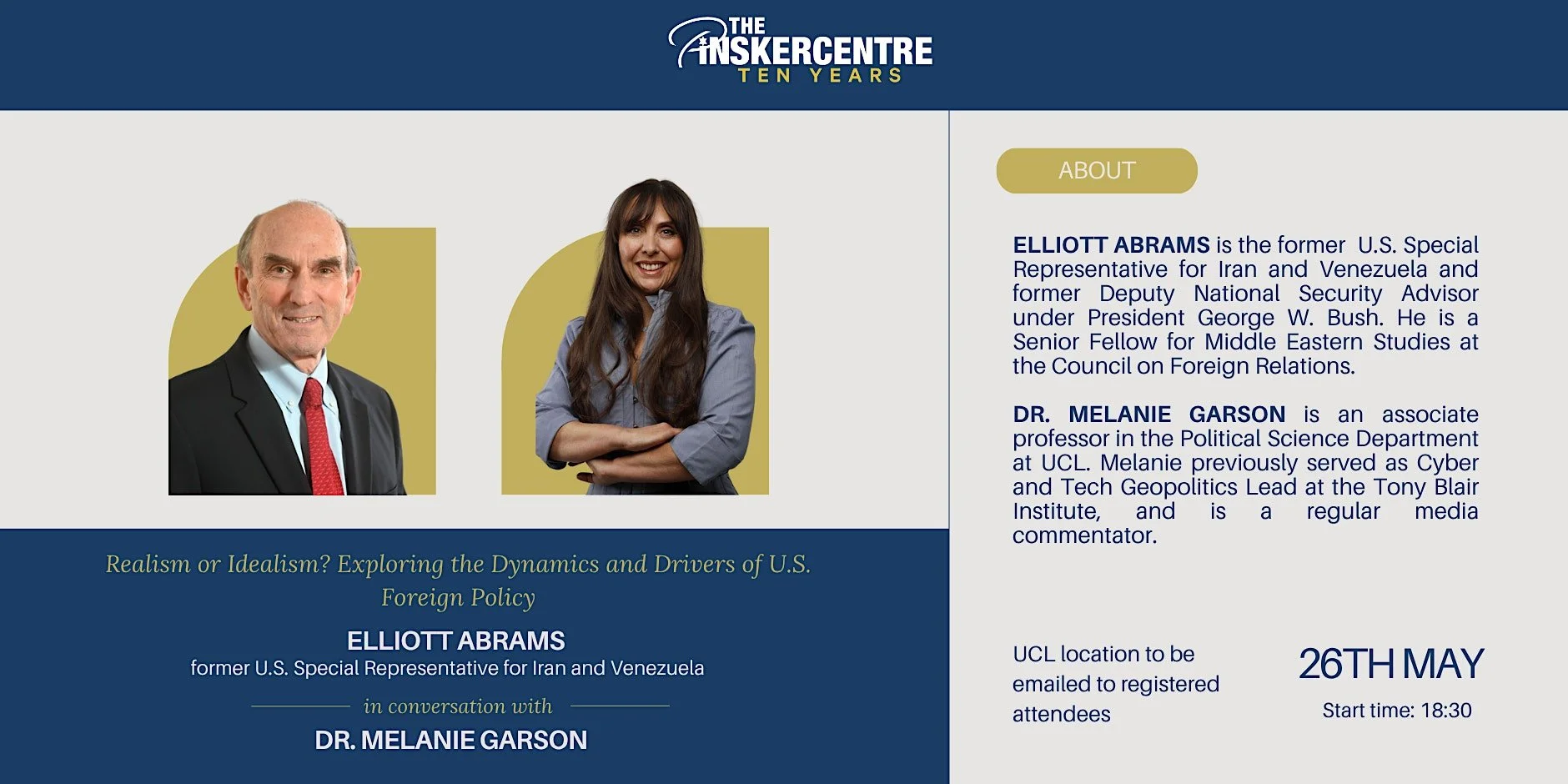 Realism or Idealism? Exploring Dynamics and Drivers of U.S. Foreign Policy, The Pinsker Centre
