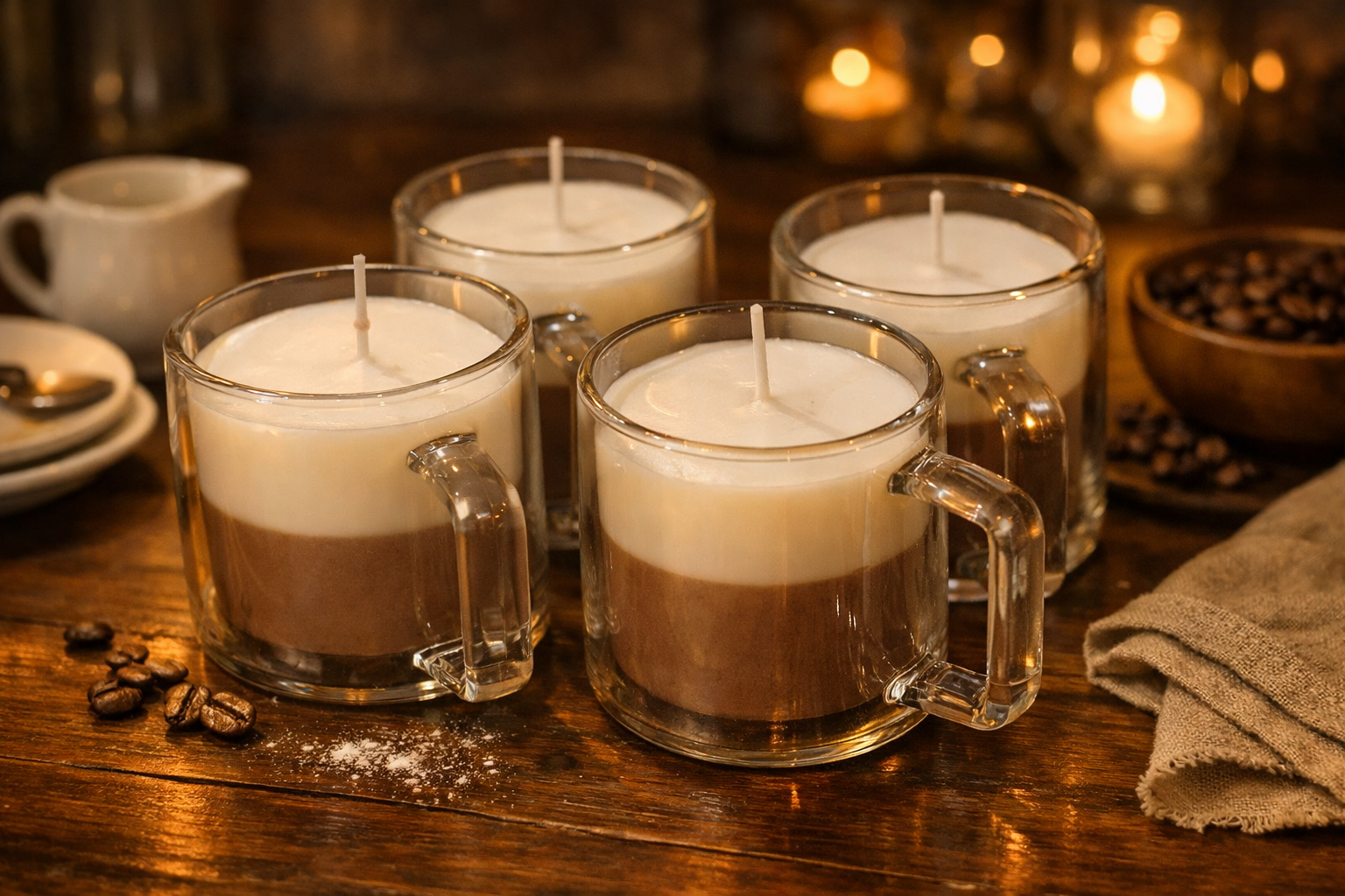 Hugs From Home Handmade Vanilla Cafe Candle