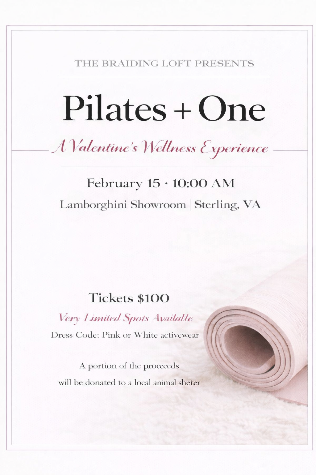 Pilates + One: A Valentine’s Wellness Experience