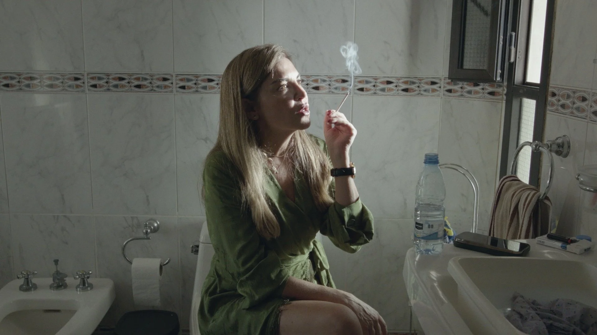 Film still of Ghada Basma in "Saint Rose".