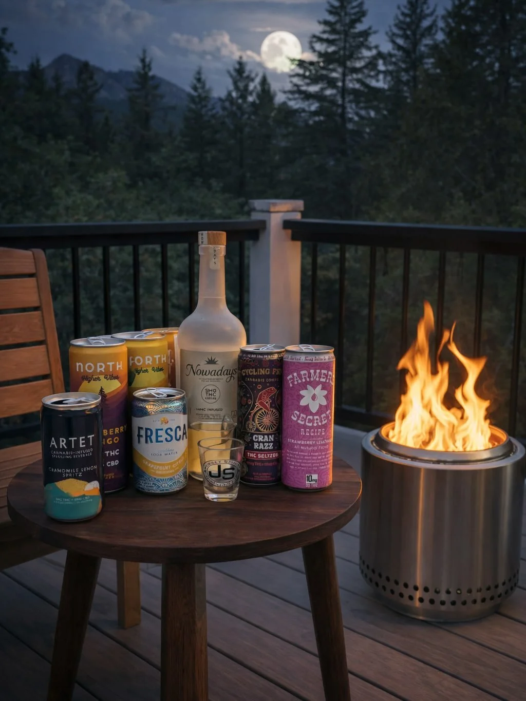 WEEKEND loading&hellip;.
HIS 🤝 HERS vibes. 
(Did I tell you the Hubs is enjoying the non alcoholic hemp-derived T🌱C drinks?) 
.
We have the same goal: unwind, sipping something good. And we call it a Friday night in. 
.
Different scenes. Same vibe.