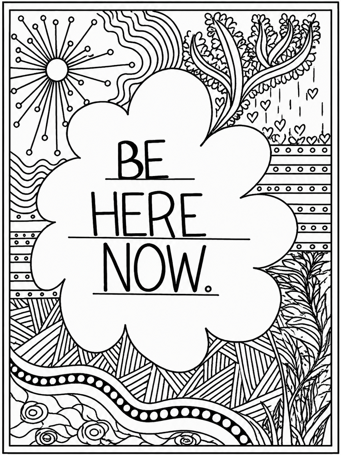 Unwind In Lines, A Coloring Book for Mindfulness