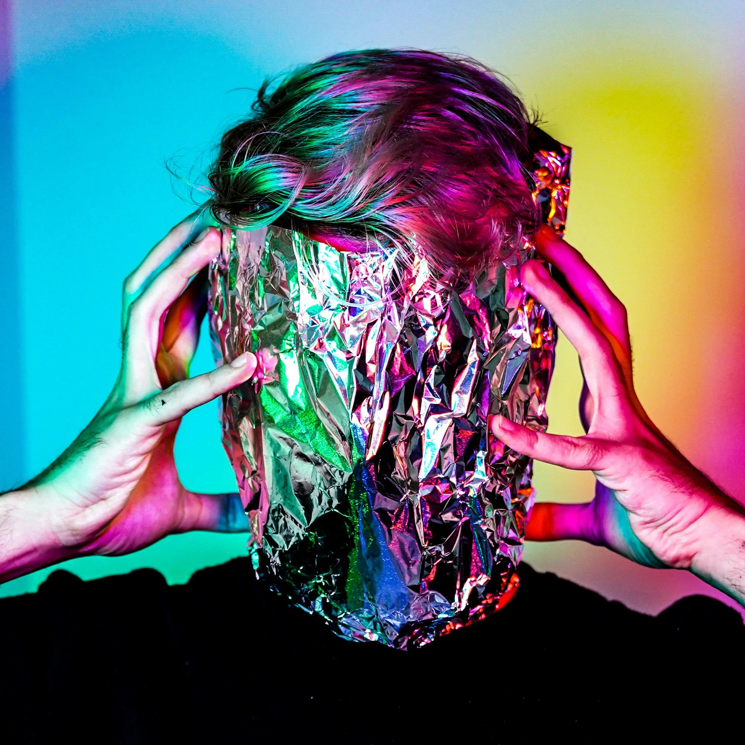 an abstract depiction of a person suffering a migraine