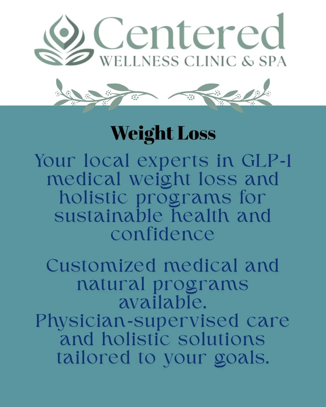 GLP-1 Weight Loss

#Centered #CenteredWellness #weightloss #GLP1 #injection #natural #treatyoself #relaxyoself