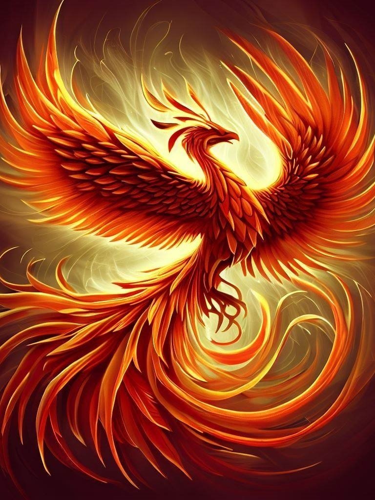 A powerful visual of a phoenix rising from ashes, symbolizing rebirth and the emotional journey of letting go of the old self to make way for personal renewal.